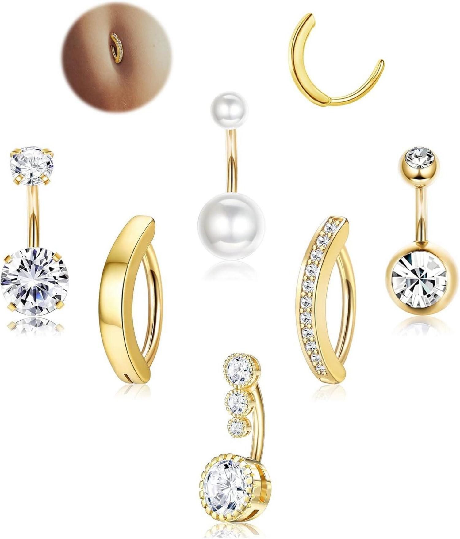 FIOROYAL Bauchnabelpiercing-Set 6er Set 14G Bauchnabelpiercing günstig online kaufen