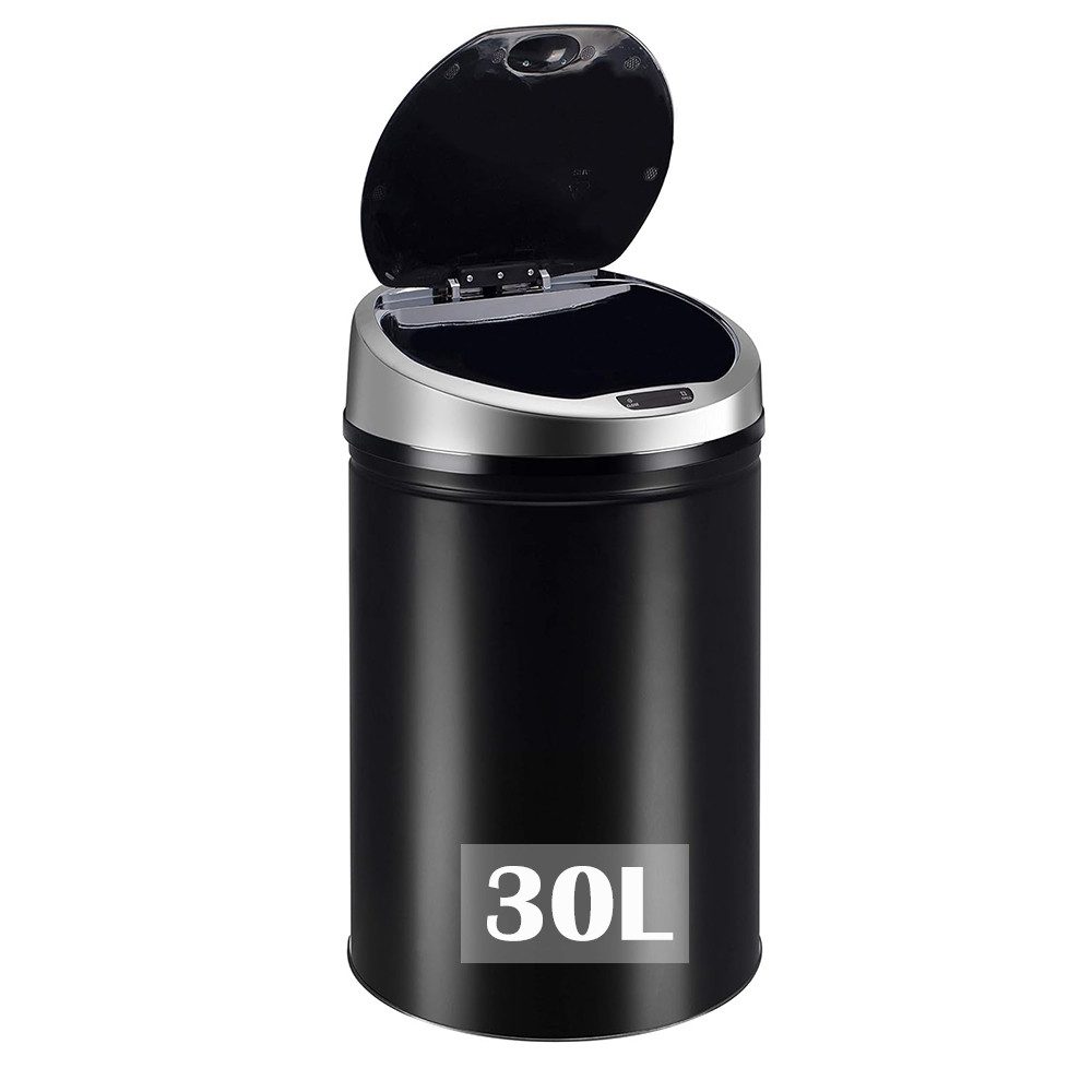 Ribelli Mülleimer Sensor Mülleimer 30L, schwarz, Mülleimer Abfalleimer Küche Mülltrennsystem