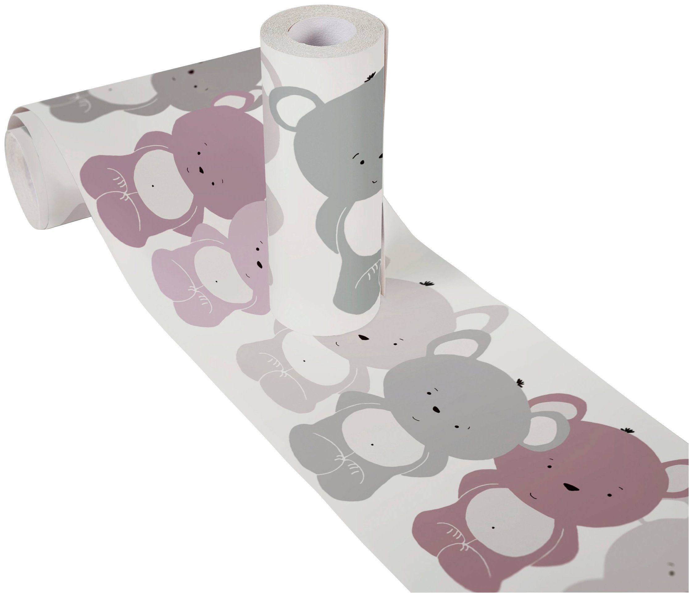 A.S. Création Bordüre Cute Bears, glatt, Motiv, abstrakt, naturalistisch, Tapete Kinder Borte Wohnzimmer Schlafzimmer Küche Design Kinderzimmer