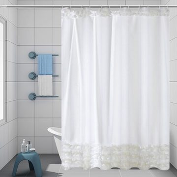 Lubgitsr Duschvorhang Schmaler Duschvorhang für Dusche und Badewanne, Badvorhang Textil