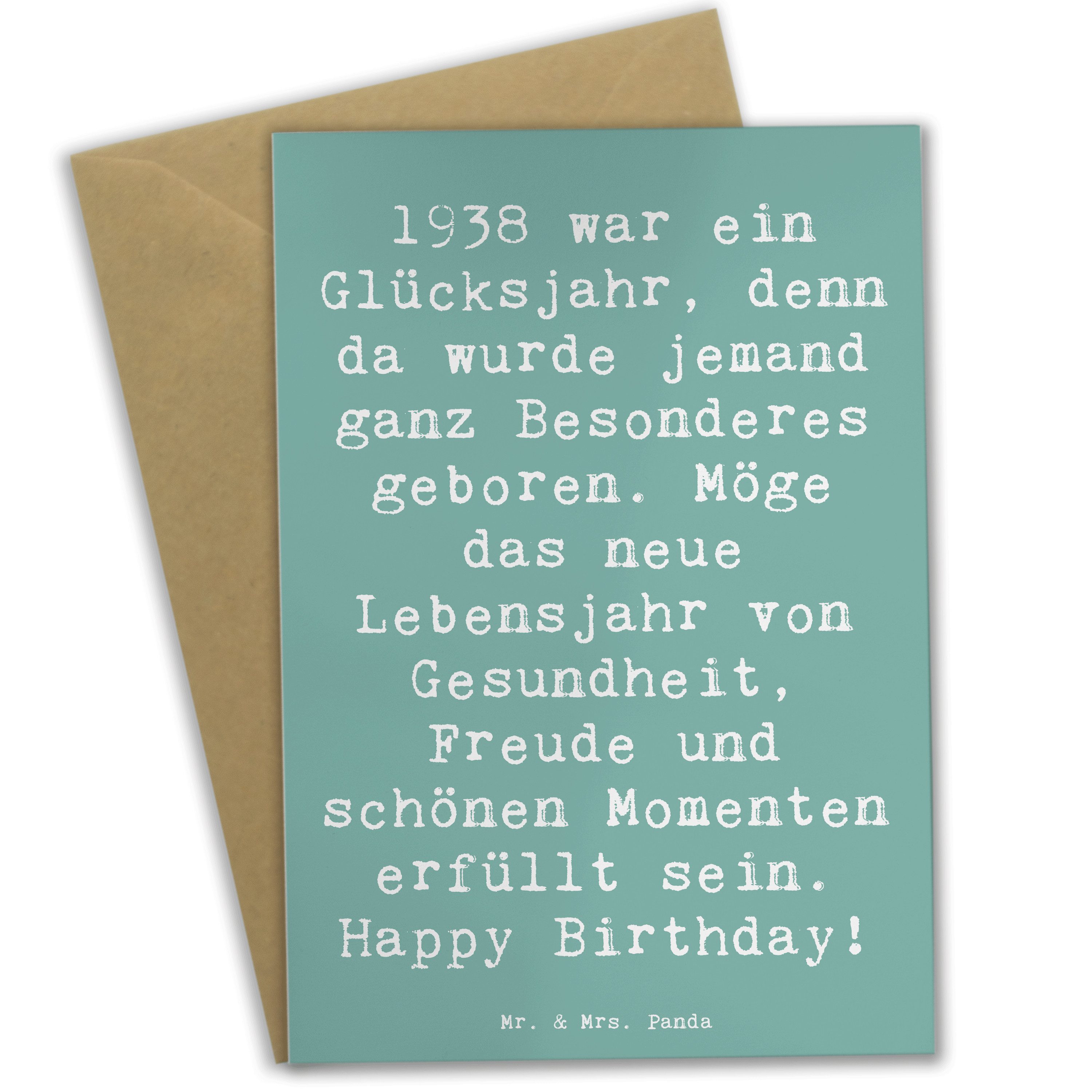 Grußkarte Spruch 1938 Geburtstag - Meeresbrise - Geschenk, Geburtstagswünsche 1