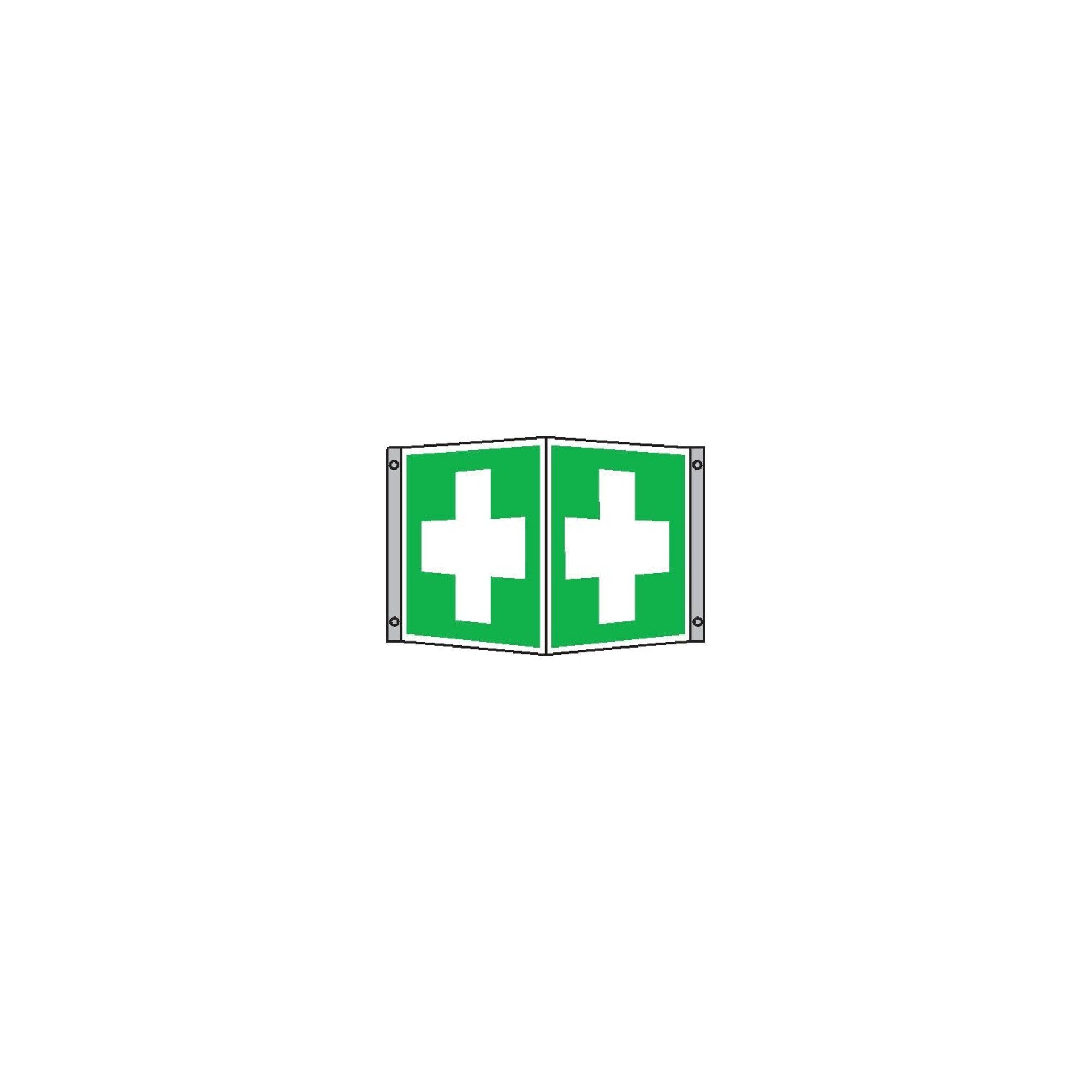 wolk Hinweisschild SafetyMarking Hinweißchild Alu B200xH200 mm Winkel Erste Hilfe langnac