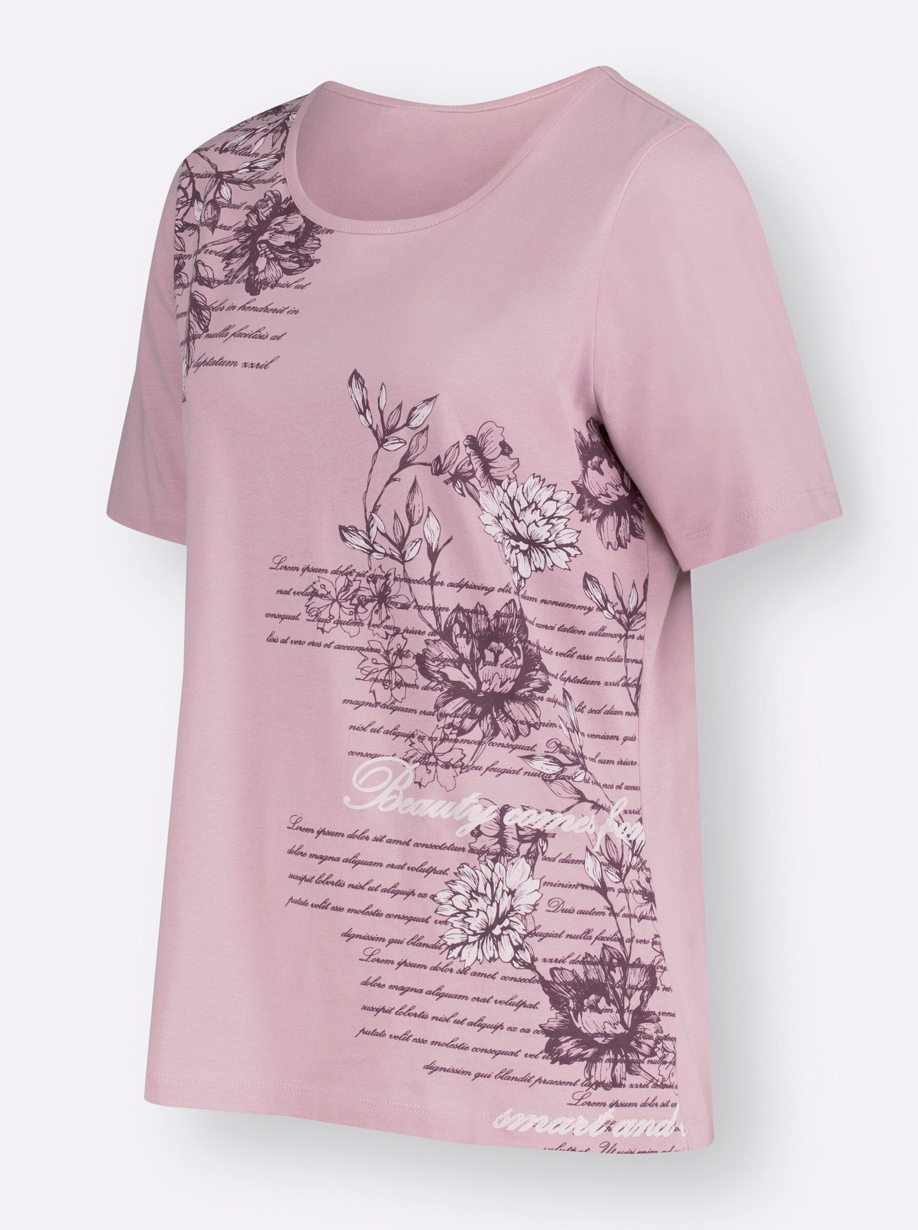 Sieh an! T-Shirt rosé-bedruckt