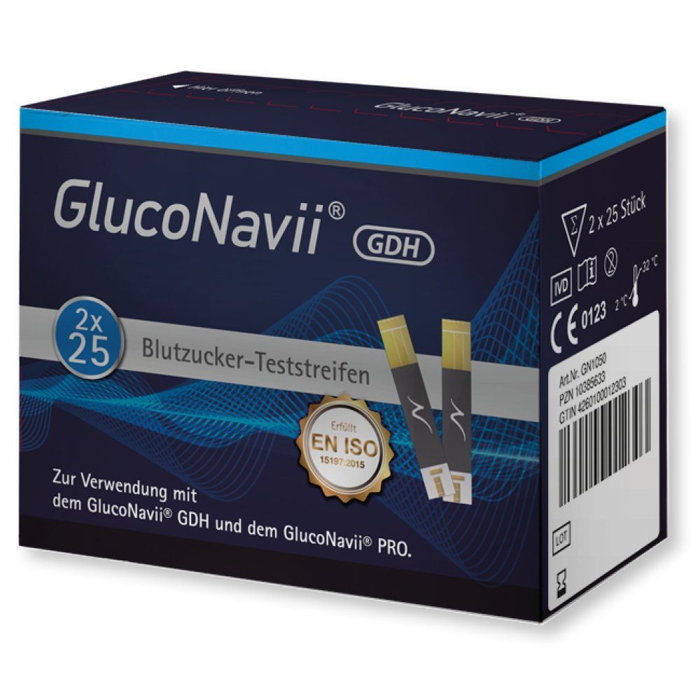 SD GLUCO NAVII Blutzucker-Teststreifen Pro, Diabetes Tetsteifen, 50-tlg., Für das Gluco Navii Pro