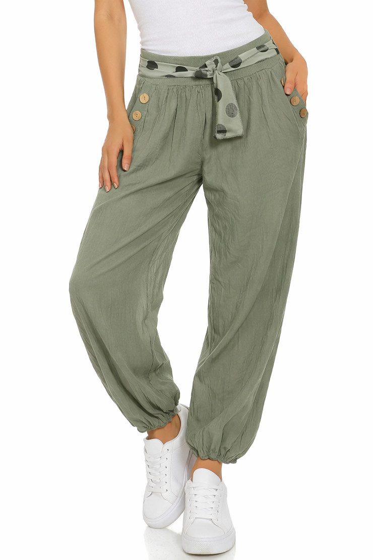 Haremshose Leichte Baumwollhose einfarbige Hose Sommerhose Aladinhose M. 270
