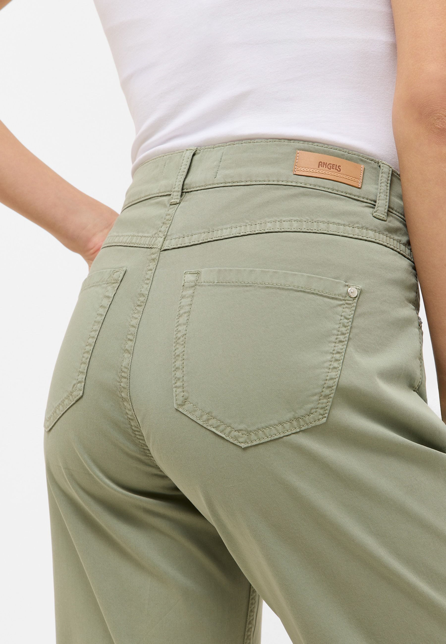 ANGELS Bermudas BERMUDA TURN UP mit Umschlagsaum, Stretch, Straight-Fit