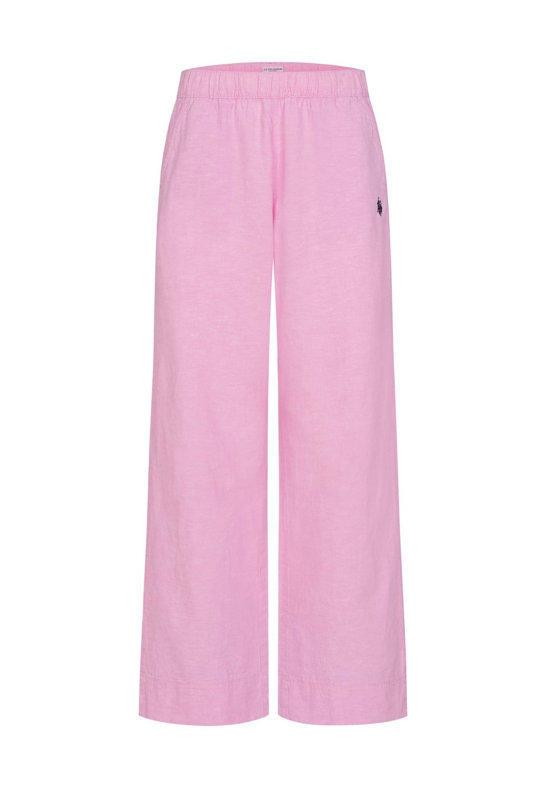 Leinenhose USMoolly Damen - Sommerhose luftig mit elastischem Bund