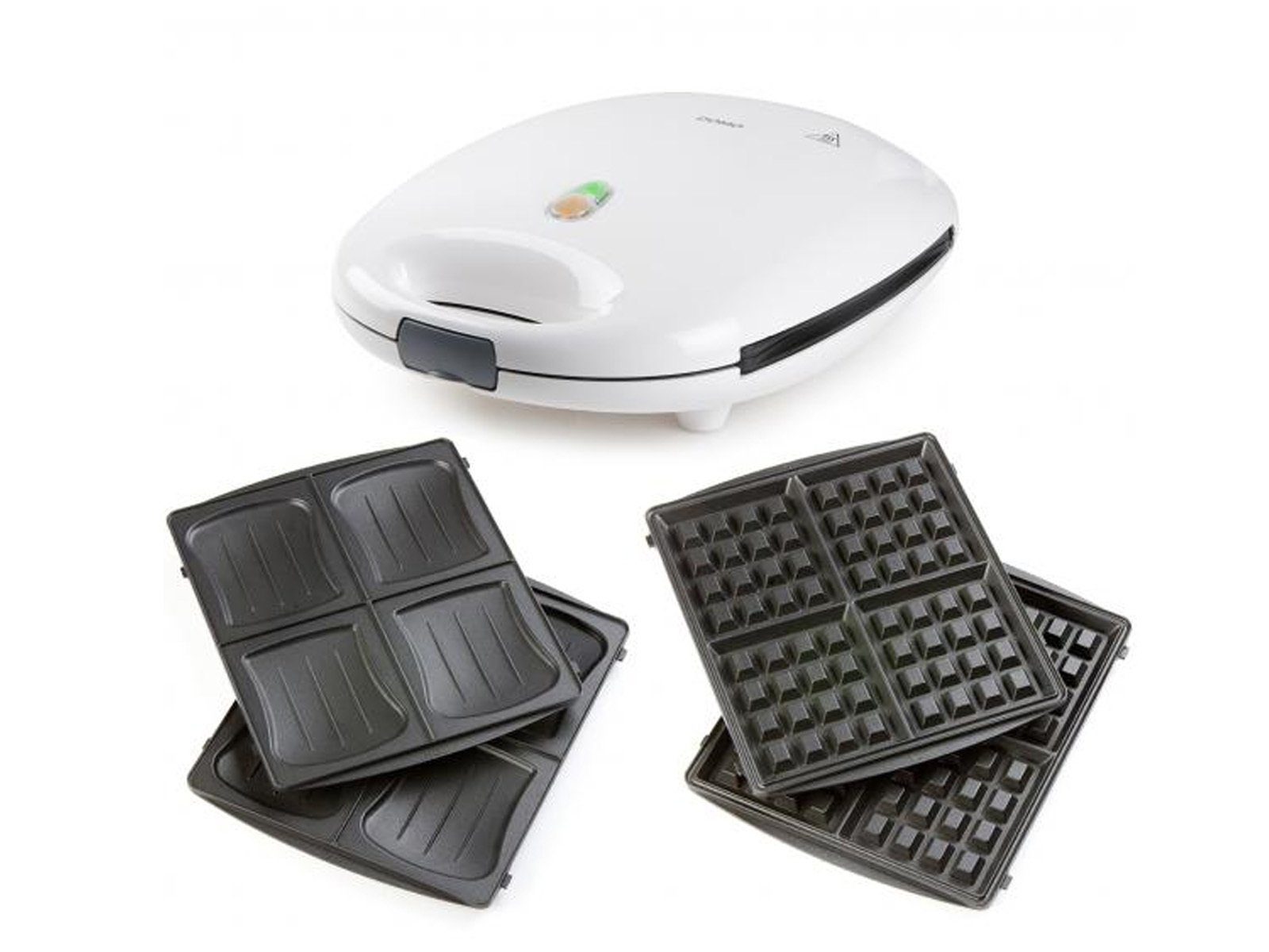 Domo 1200 W, Multigrill Sandwichmaker, Waffeln Indoorgrill belgische Waffeleisen & 2in1 Panini