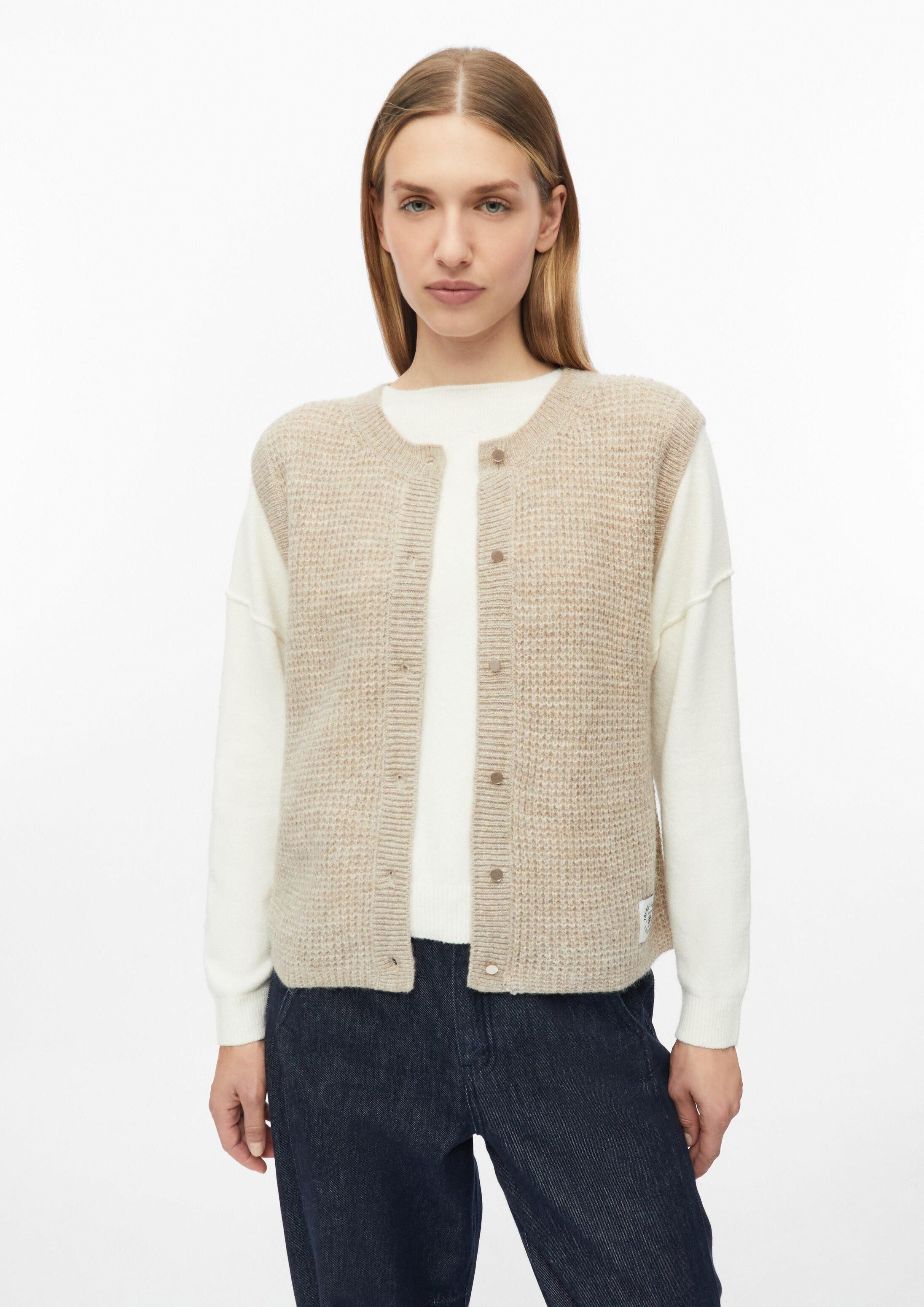 s.Oliver Funktionsweste Strickjacke Strickweste aus Alpakamix