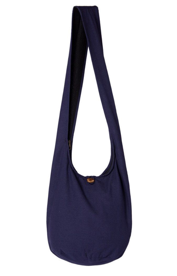 PANASIAM Freizeittasche Schulterbeutel einfarbig Schultertasche aus 100% Baumwolle in 2 Größen, Umhängetasche auch als Wickeltasche Handtasche oder Strandtasche