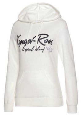 KangaROOS Kapuzensweatshirt Mit Stickerei und Blumendruck, Loungeanzug, Hoodie