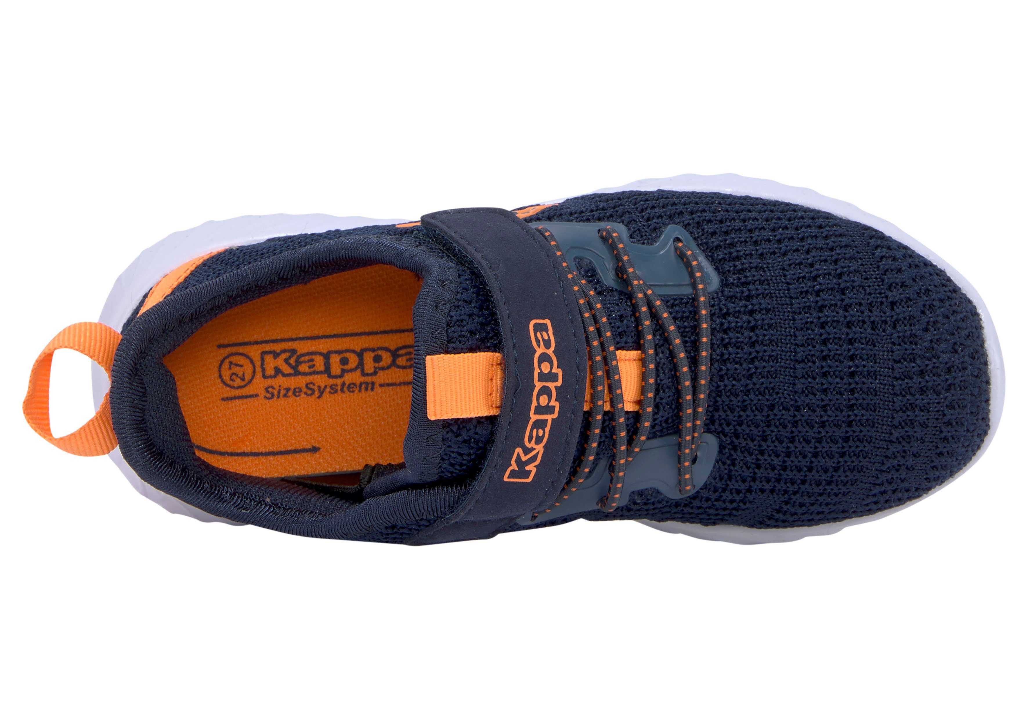 Klettverschluss für navy-orange Kinder mit Sneaker Kappa