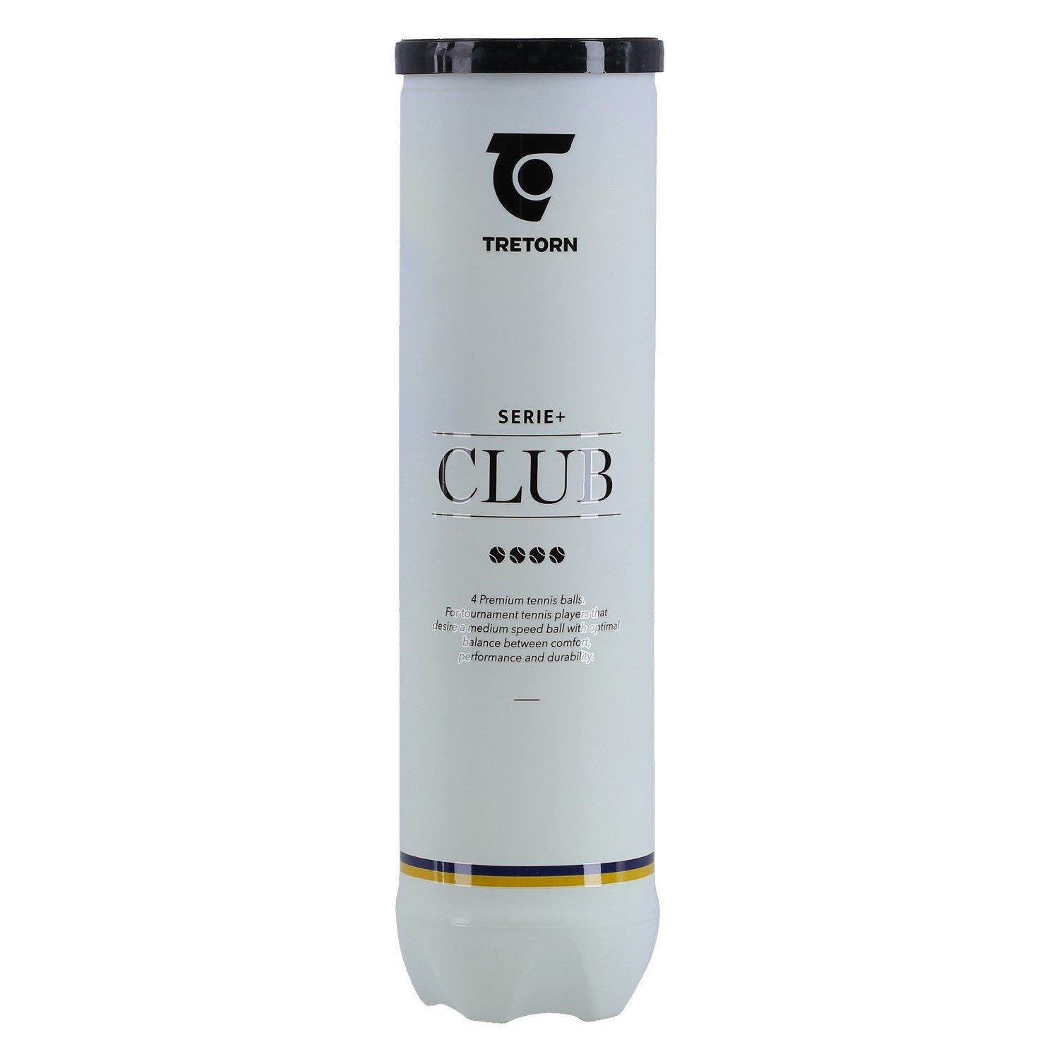 Tretorn Tennisball Serie+ Plus Club (weicher Kautschukkern) 4er Dose