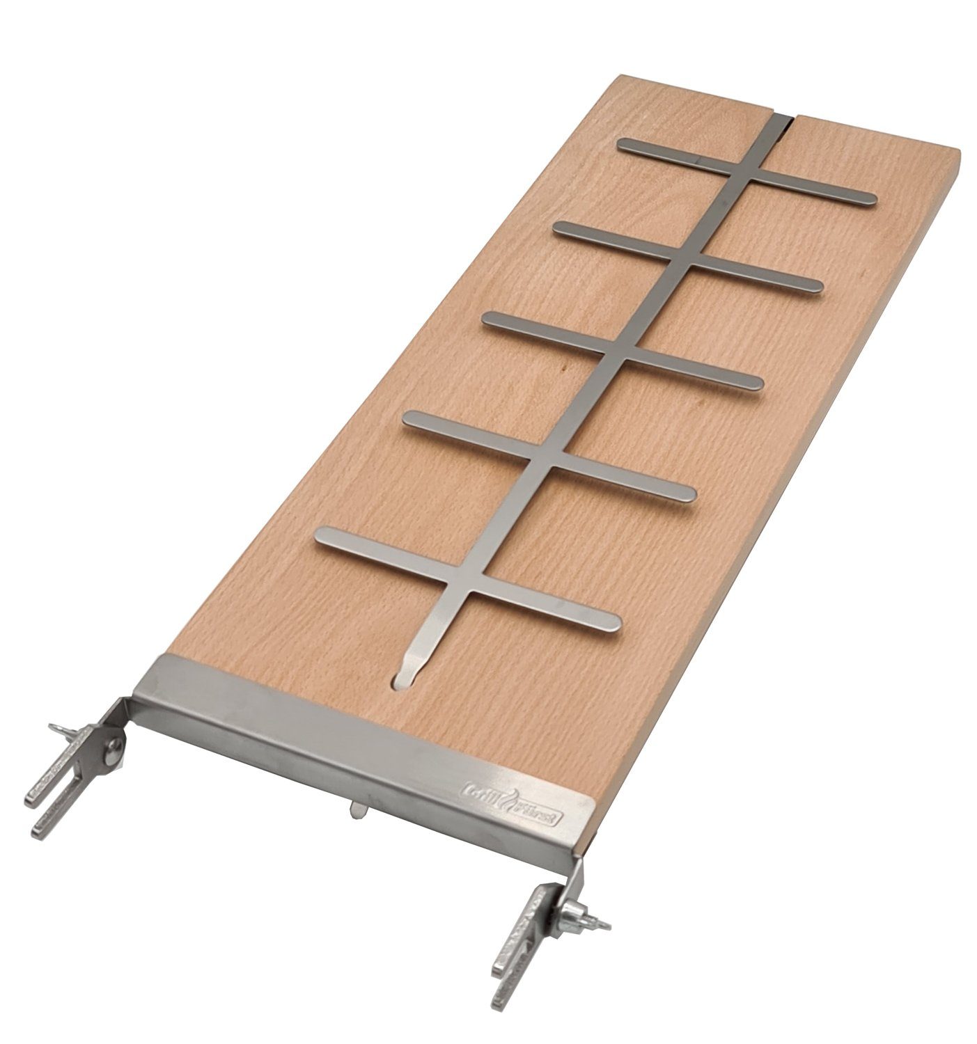 Grillfürst Räucherbrett Grillfürst Flammlachsbrett Buche 19 x 50 cm Klemm-Variante