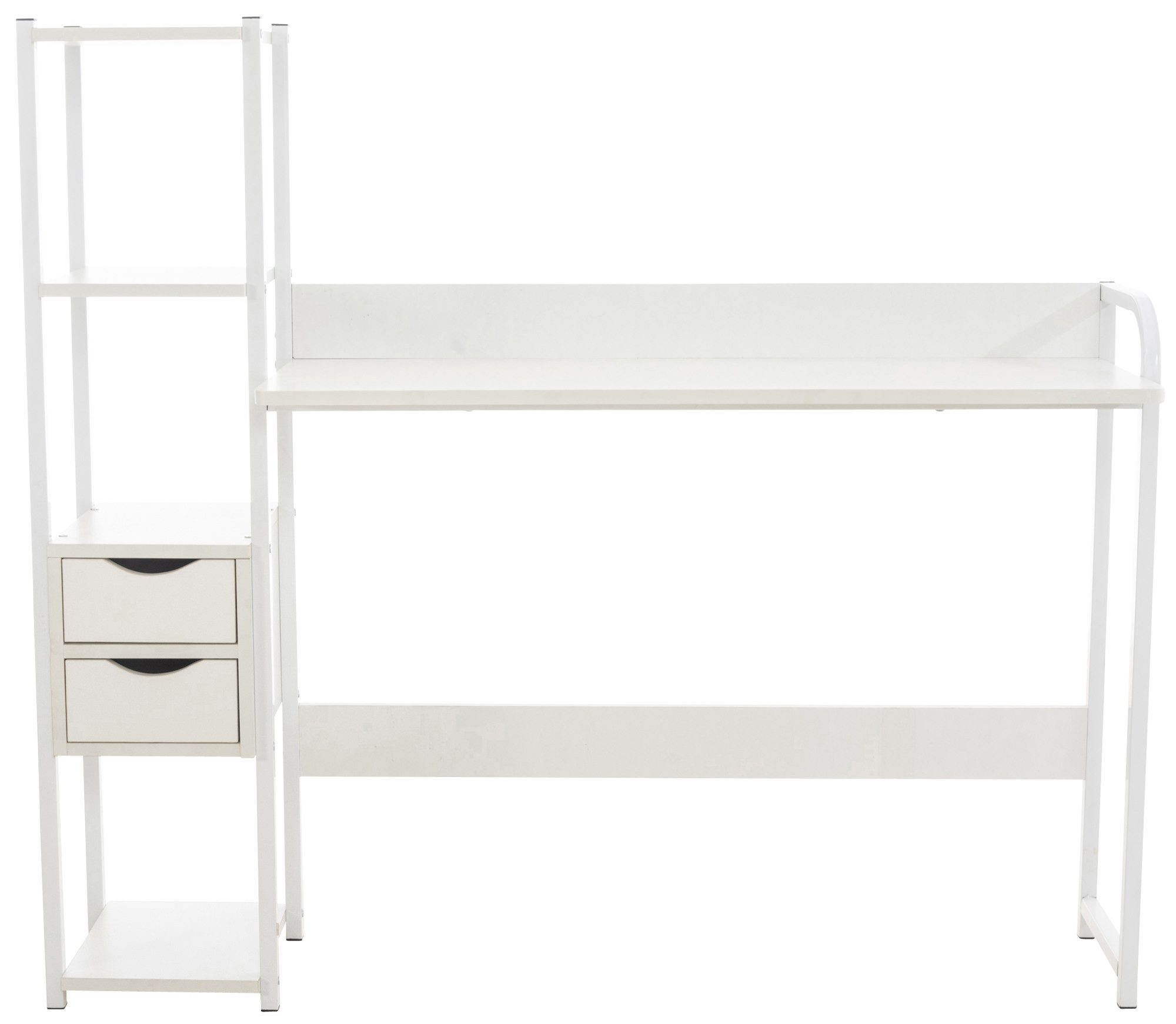 furnicato Schreibtisch Widnes 124x40x111 cm weiß/weiß (1-St)