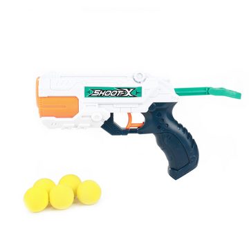 Toi-Toys Badespielzeug FOAM STRIKE X Set - Wasserpistole mit 5 Bällen und 3 Kegeln