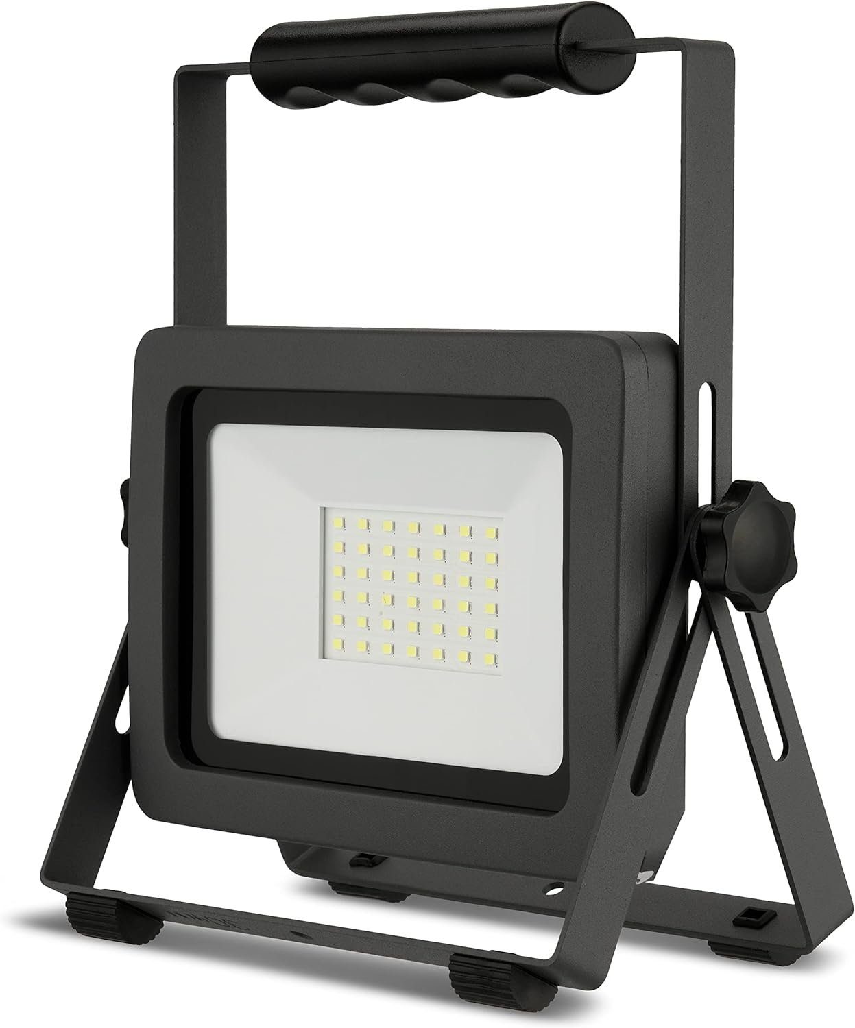 REV LED Arbeitsleuchte FLARE, 30 Watt, Tageslichtweiß, mit Standfuß & Tragegriff, IP65