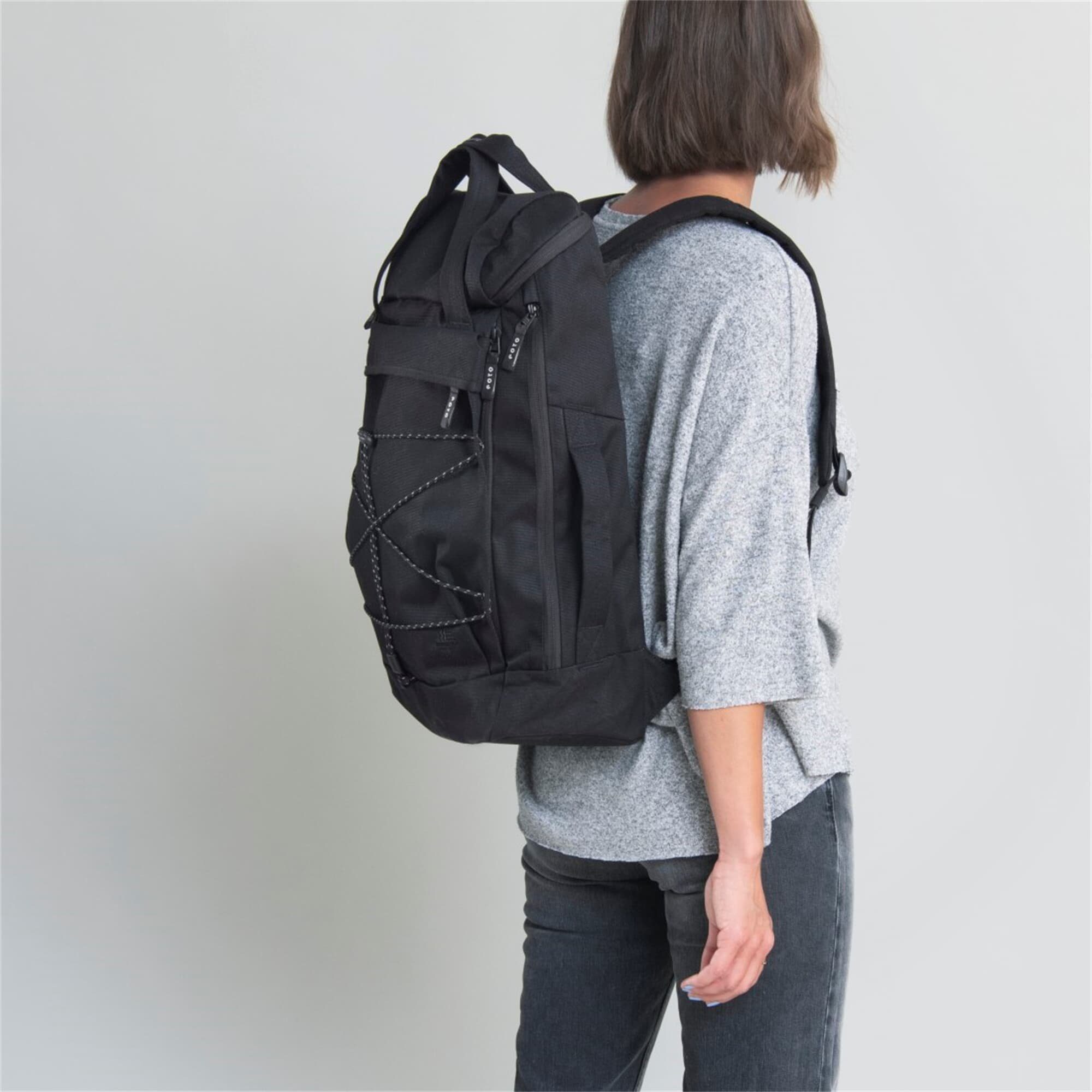 Daypack, FIRE L eoto Rucksack 26 nachhaltig, FLAME:OUS Schwarz