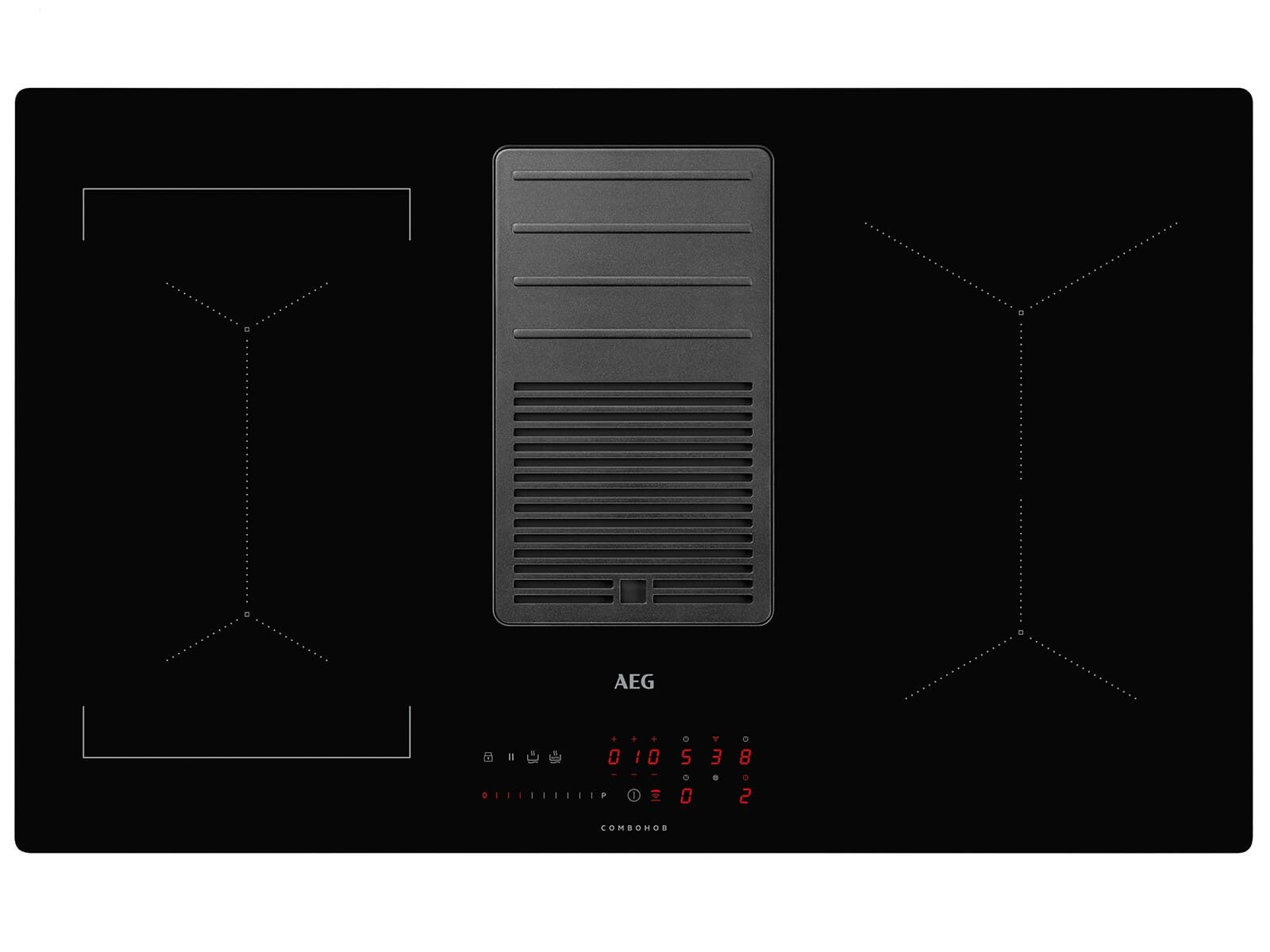 AEG Kochfeld mit Dunstabzug CHE84U, Timer