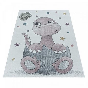 Kinderteppich, Homtex, 200 x 290 cm, Kinderteppiche in ve. Gr. rechteckig 11 mm Kurzflor Teppich Baby Dino