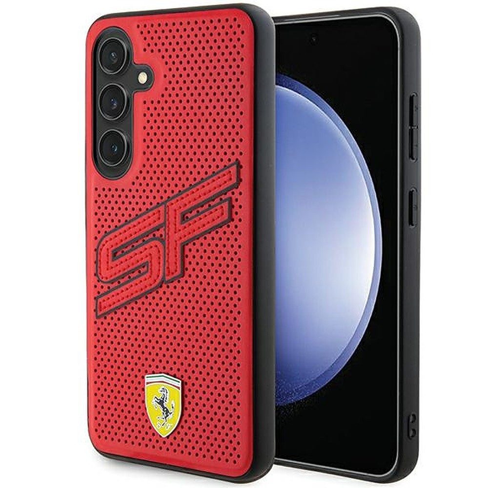 Ferrari Handyhülle Ferrari SF Schutzhülle, Ferrari-Lizenzprodukt, perforiertes Leder, SF-Logo