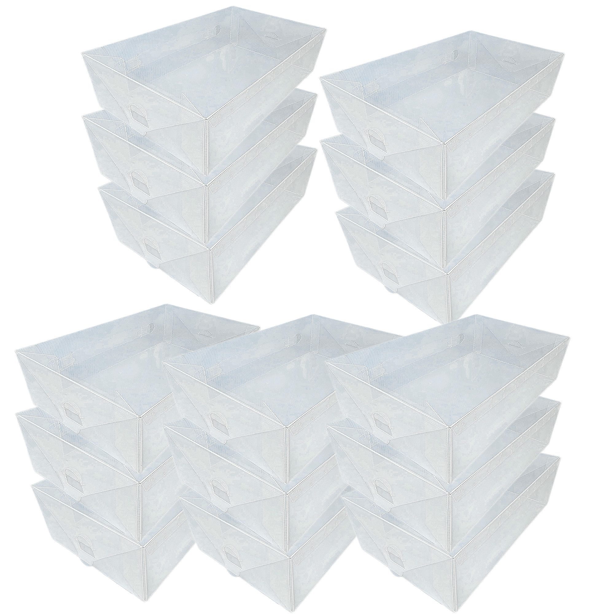 Dynasun Schuhbox Schuhbox PP368T (15 St), Schuhaufbewahrungsbox Platzsparendes, stapelbares Robust, staubfrei