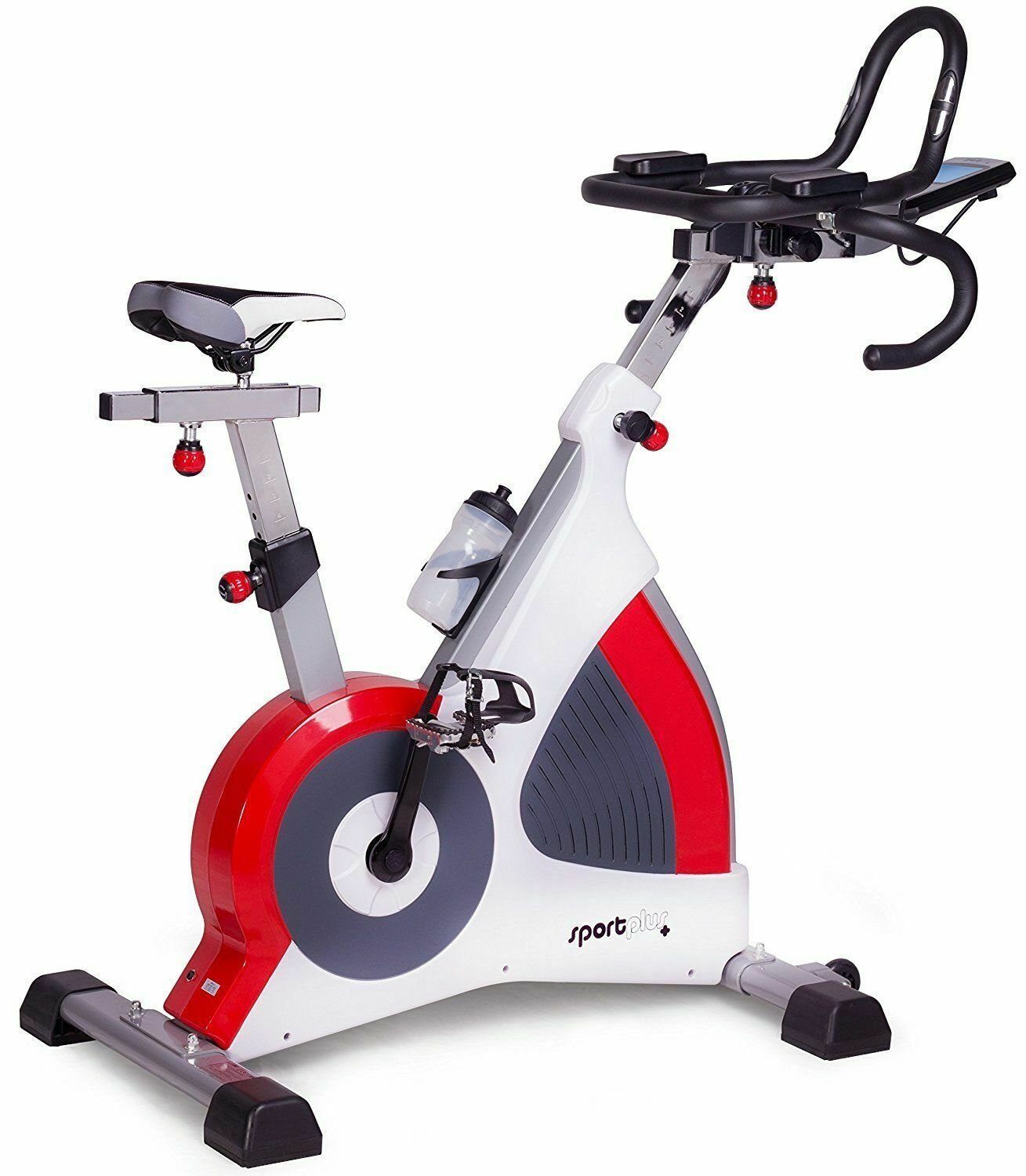 SportPlus Heimtrainer SP-SRP-3000, Speedracer, Indoor Speedbike, Studioqualität, Triathlonlenker