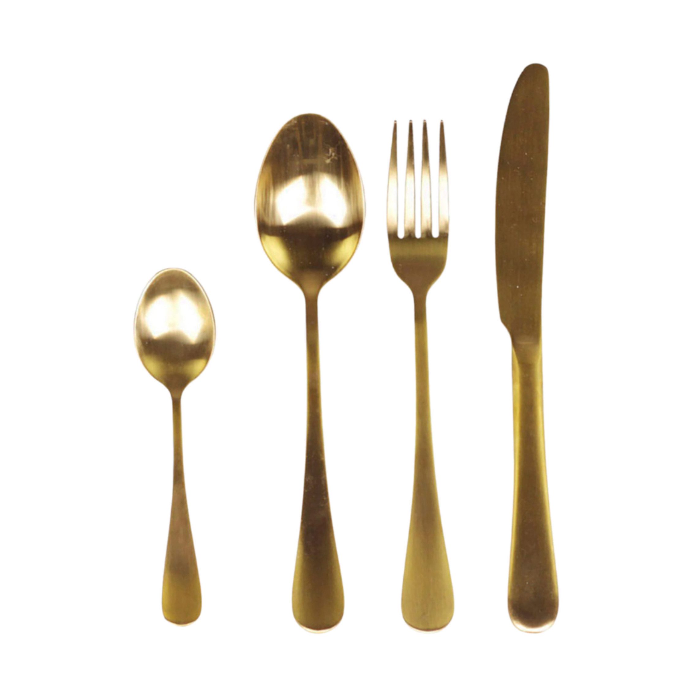 Chic Antique Besteck-Set Chic Antique Nordique Besteck Set Gold – 4-teilig, 1 Personen