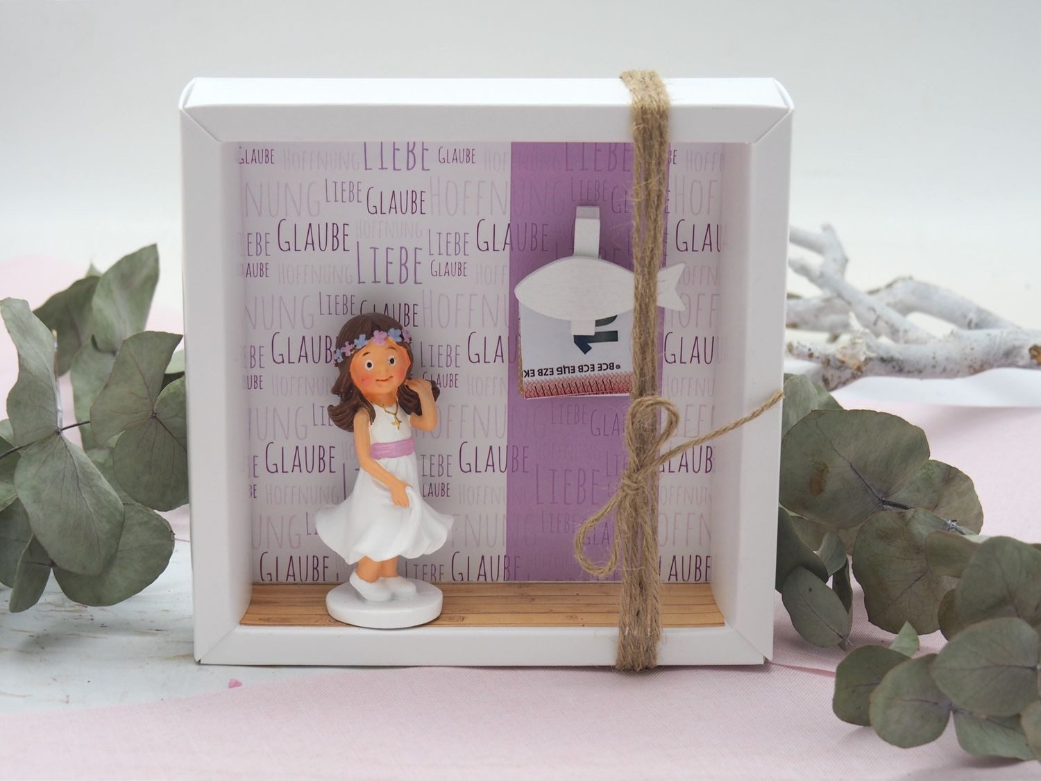 ZauberDeko Geschenkbox Geldgeschenk Verpackung Geldverpackung Kommunion Mädchen