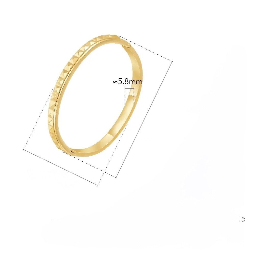 ROUGEMONT Armreif Massiver Edelstahl Damen Armreif Kenzo 18K Gold 17cm (XS), Hypoallergen