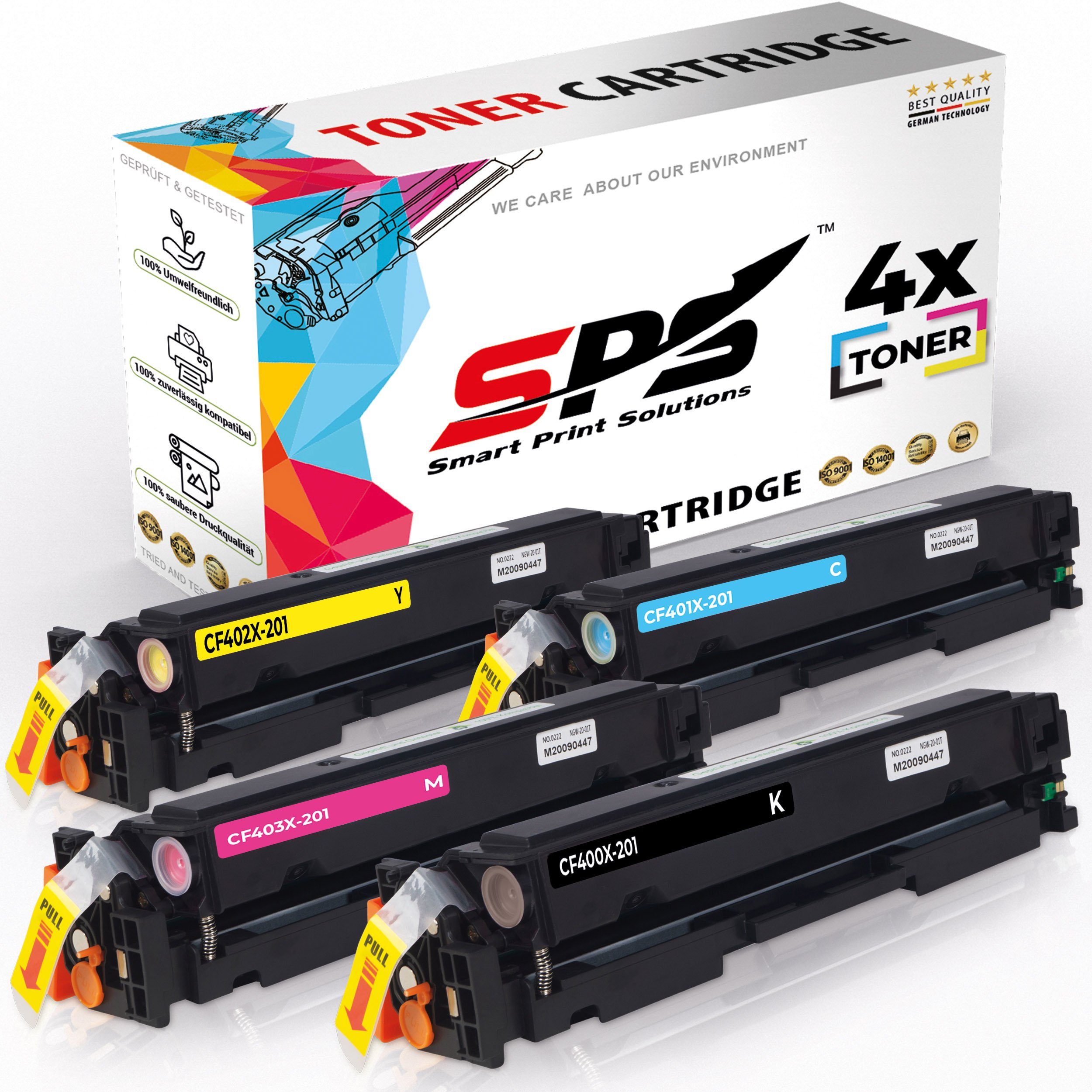 SPS Tonerkartusche Kompatibel für HP Color Laserjet Pro M250 201X, (4er Pack)