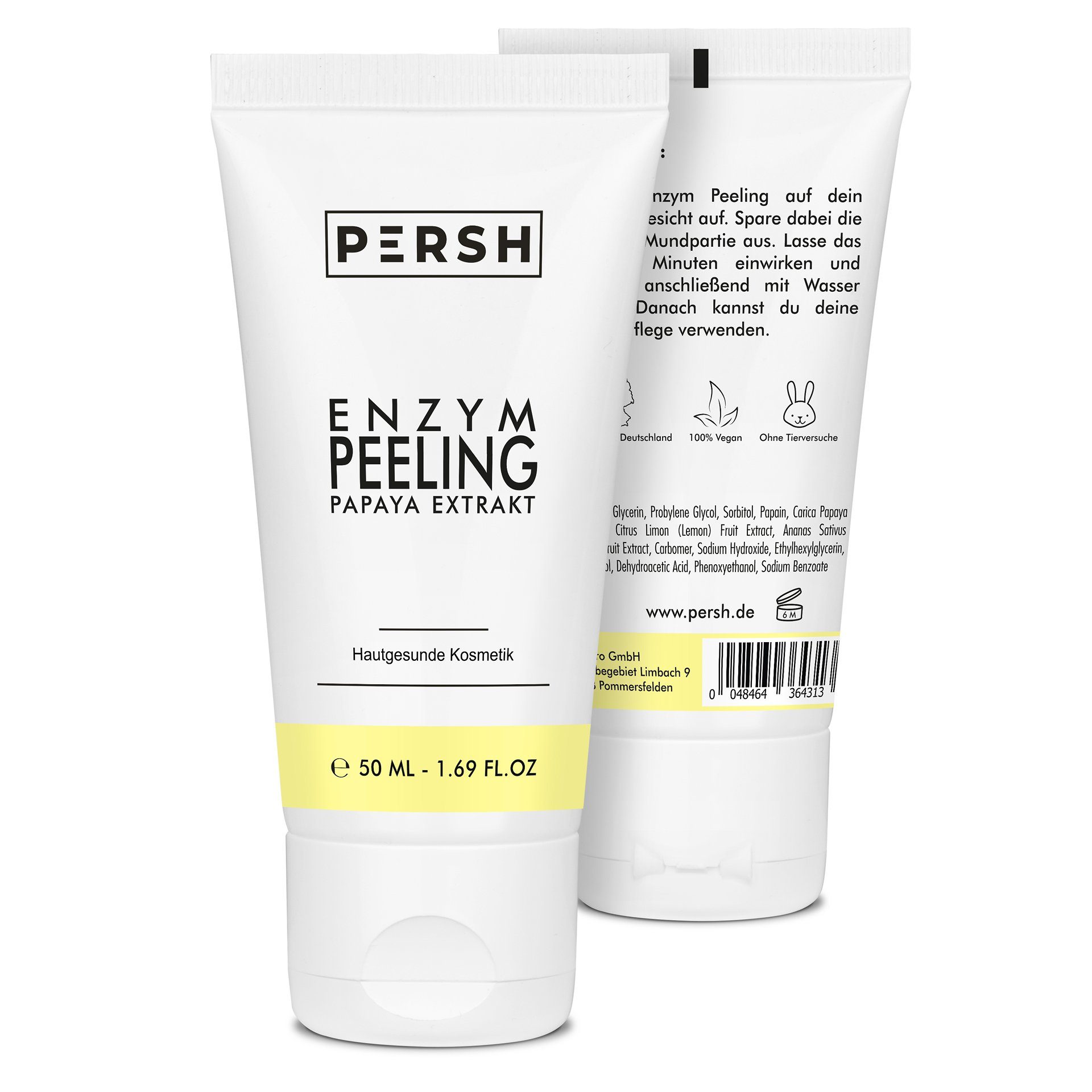 PERSH Gesichtspeeling Enzym Peeling mit natürlichen Frucht Enzymen