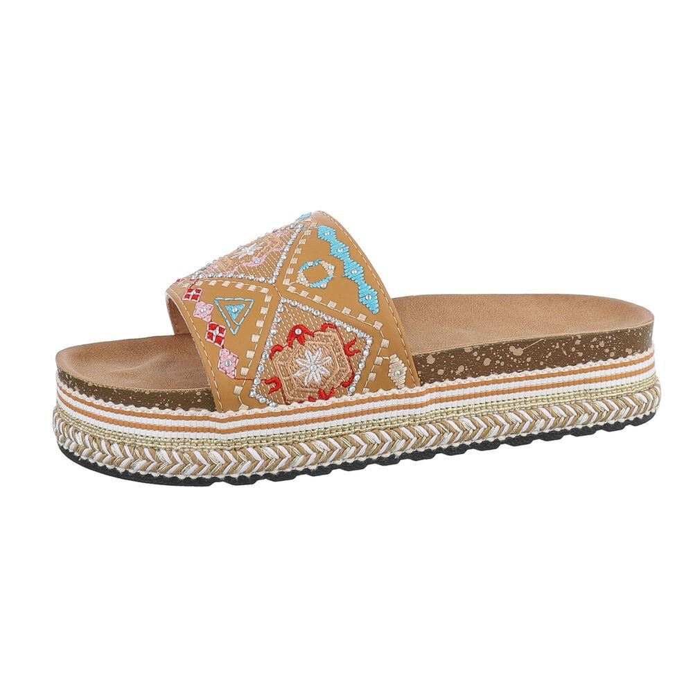 Ital-Design Damen Mules Freizeit Plateausandaletten (85698086) Flach Pantol günstig online kaufen