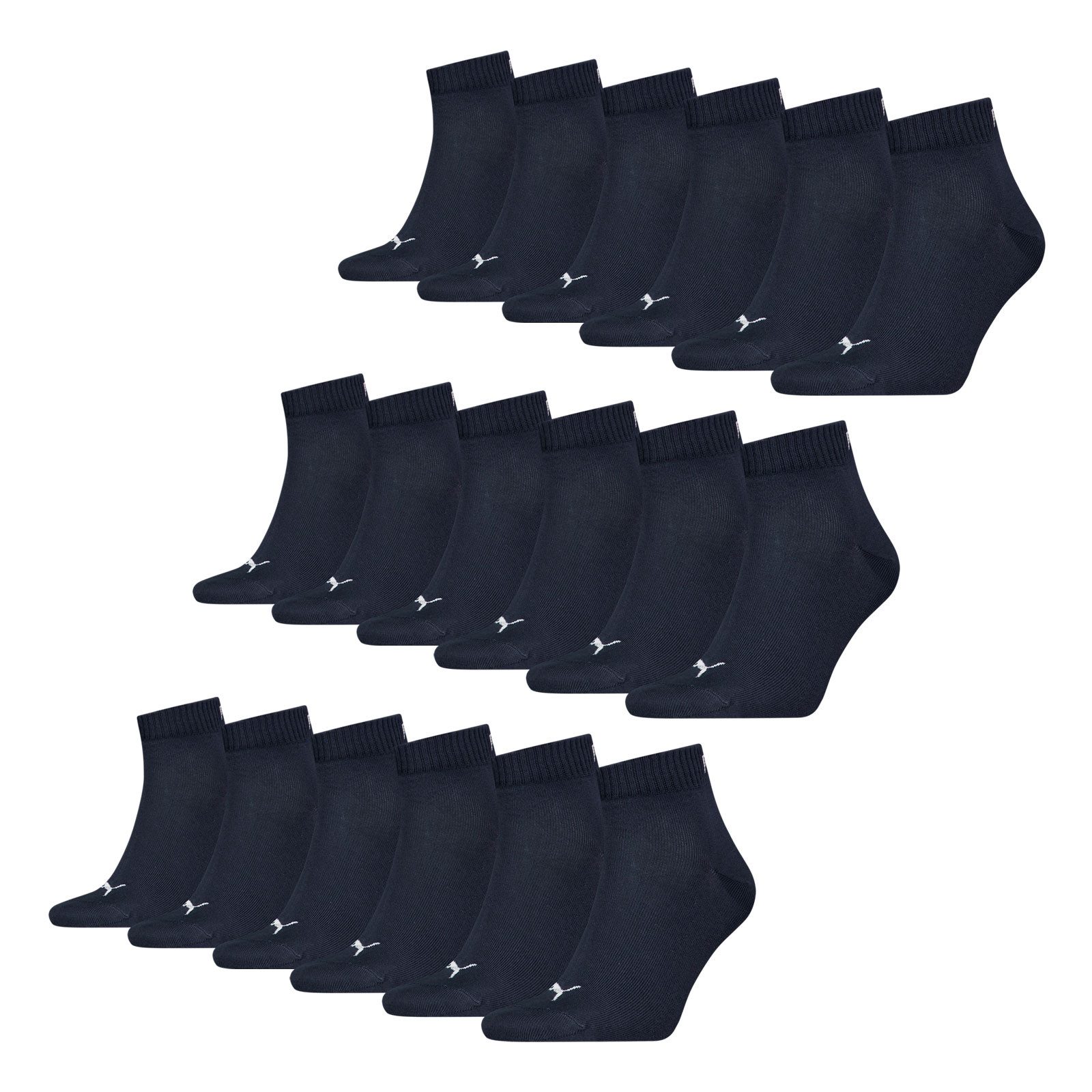 PUMA Freizeitsocken Quarter Socken (9-Paar) mit Cat-Logo und PUMA-Schriftzug