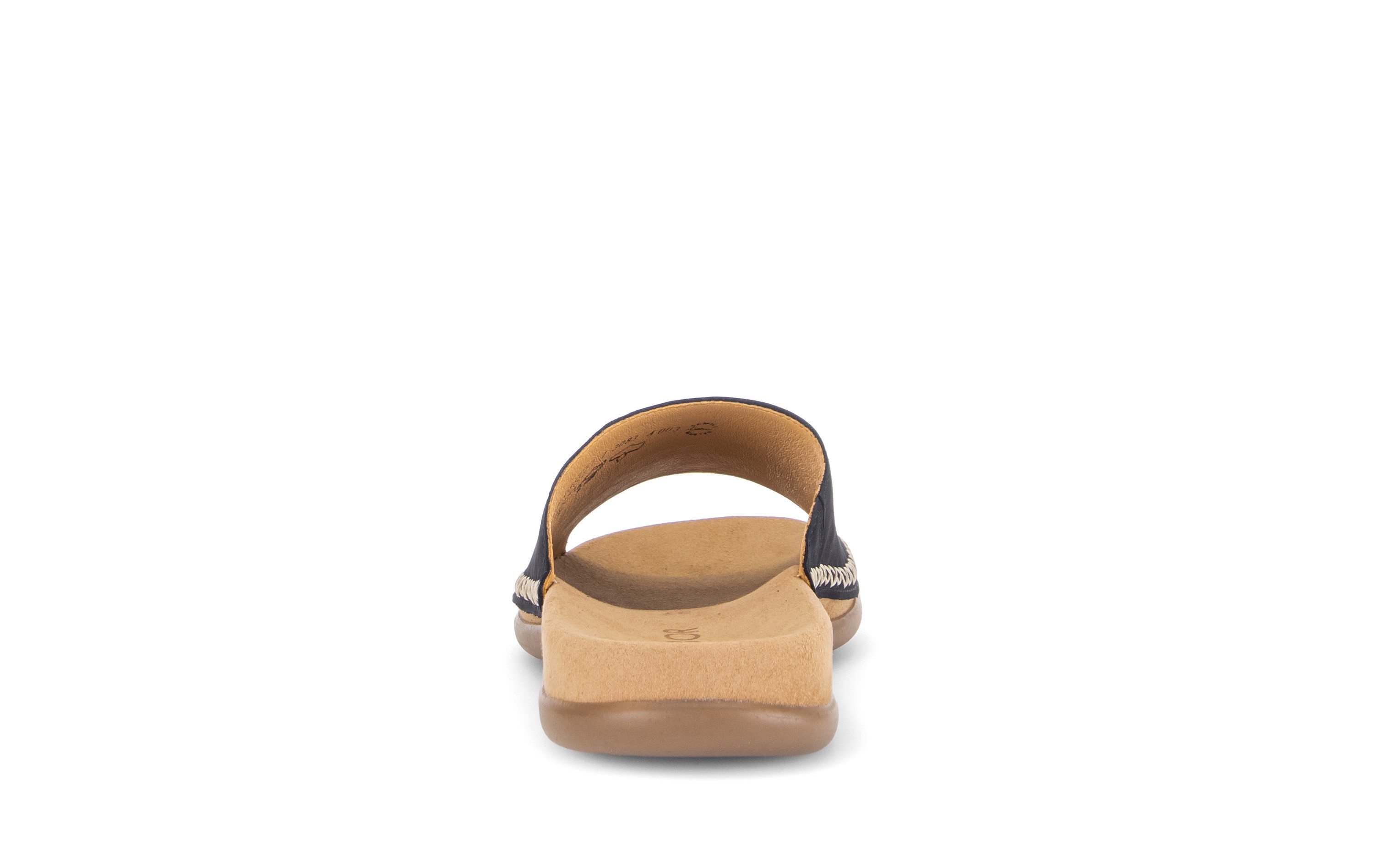 Gabor Pantolette Sommerschuh, Schlüpfschuh mit Kontrastnähten