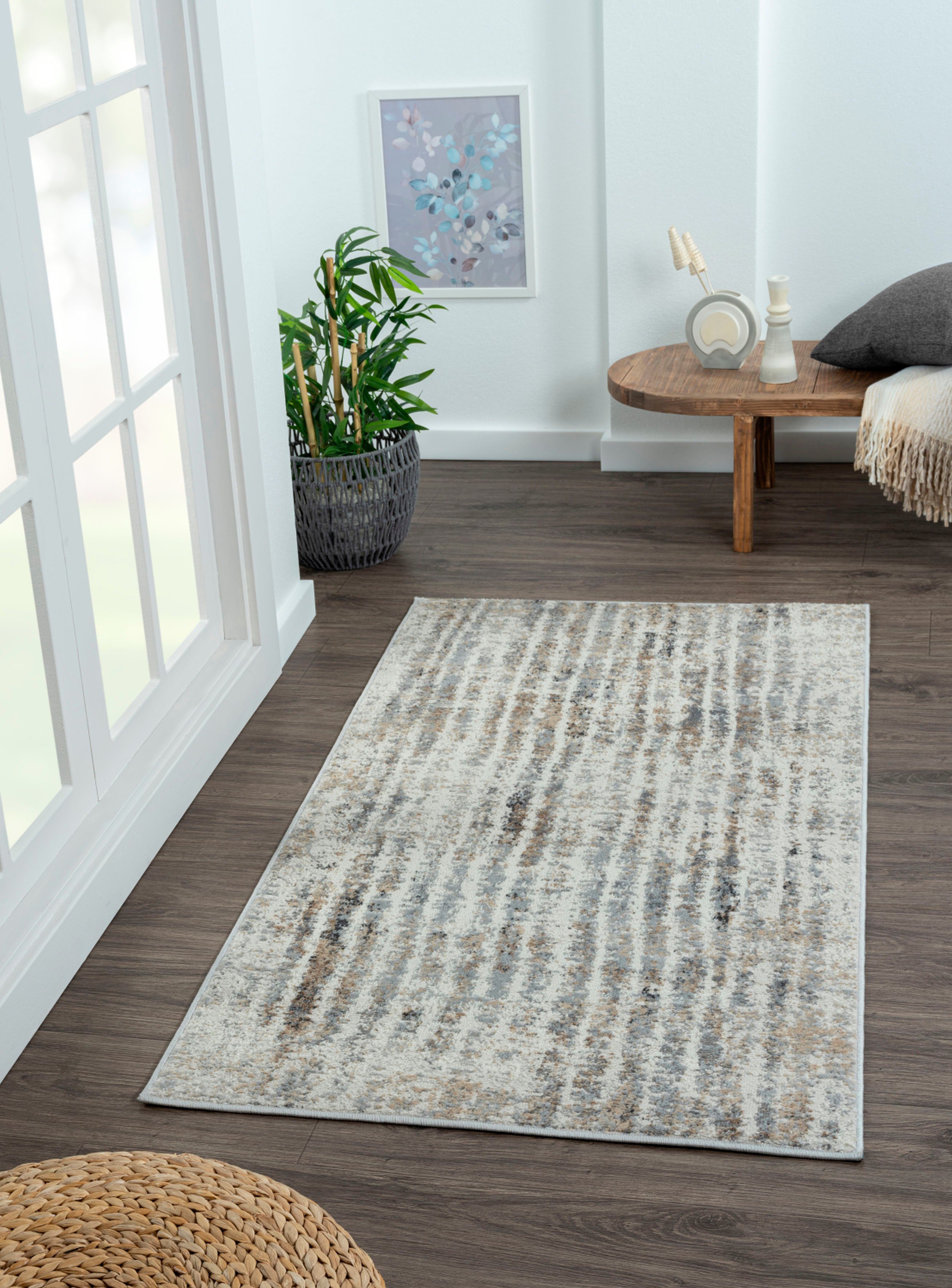 Myflair Möbel & Accessoires Teppich My Soul, rechteckig, Höhe: 8 mm, Kurzflor, Scandi-Design, besonders weich durch Microfaser
