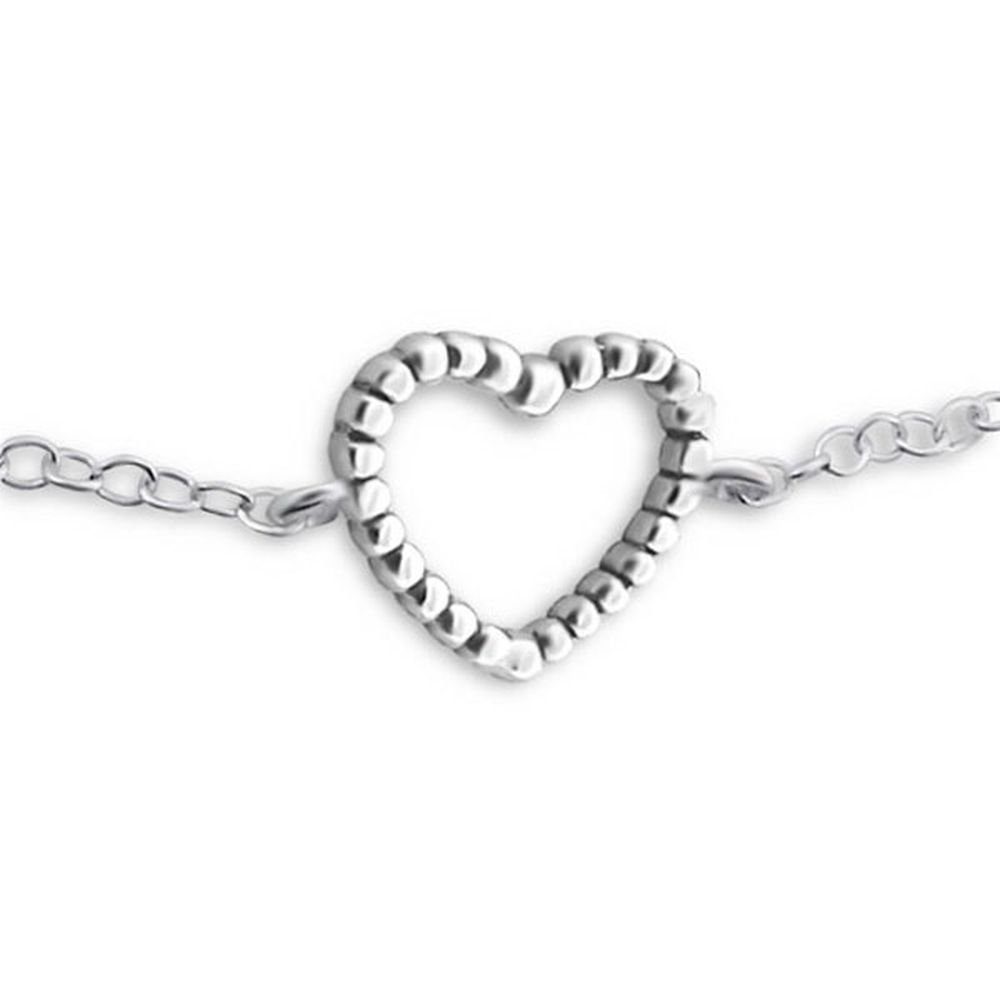 Armband Bracelet Armband BUNGSA Damen Silber (1 Herz 1-tlg), 925 Silber Armband, Armschmuck aus