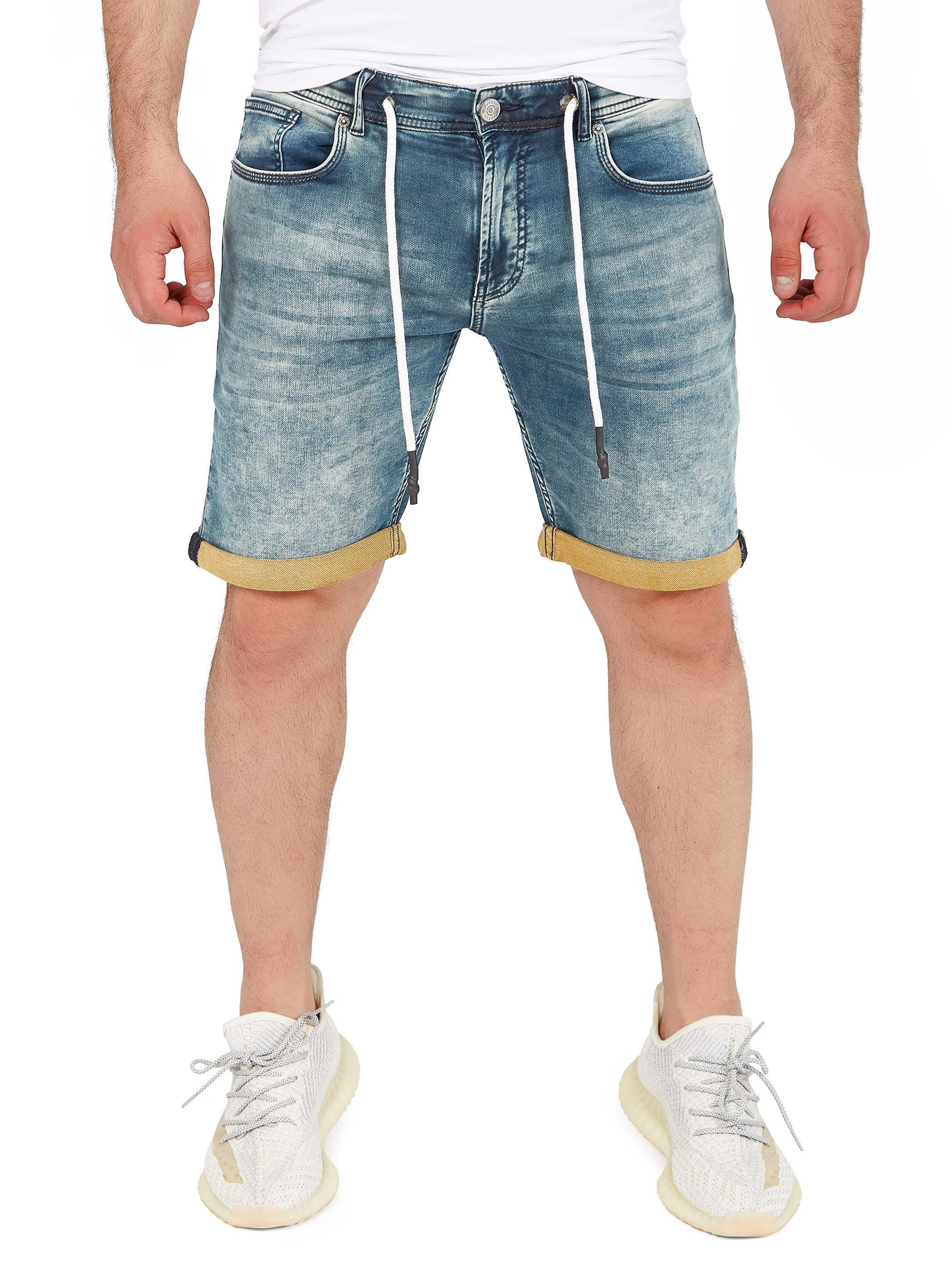 Yazubi Jeansshorts Henry lässige Sweatshorts mit Stretchanteil