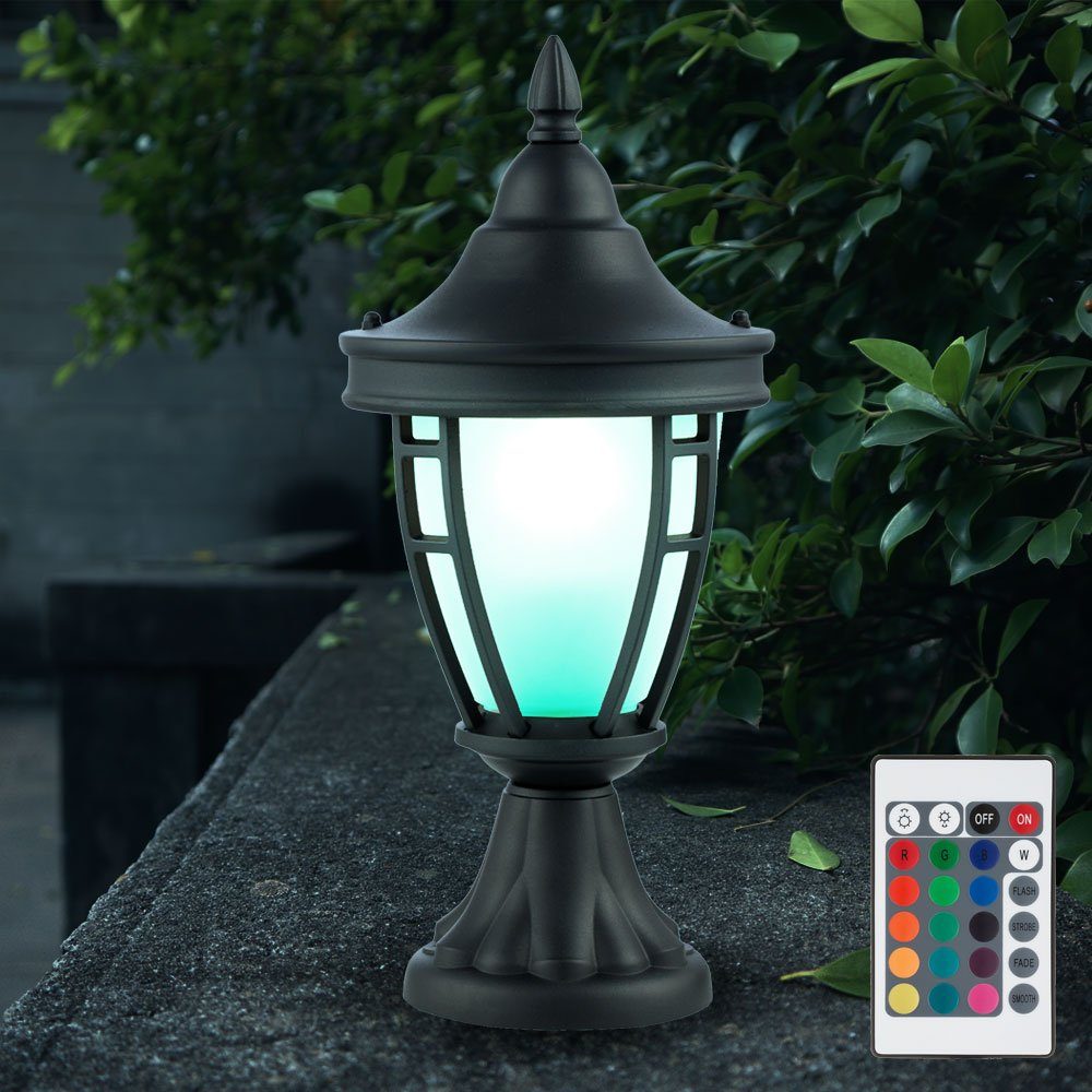 etc-shop LED Außen-Stehlampe, Leuchtmittel inklusive, Warmweiß, Außenlampe Stehleuchte Wegelampe schwarz Wetterfest IP44 D 18,2 cm