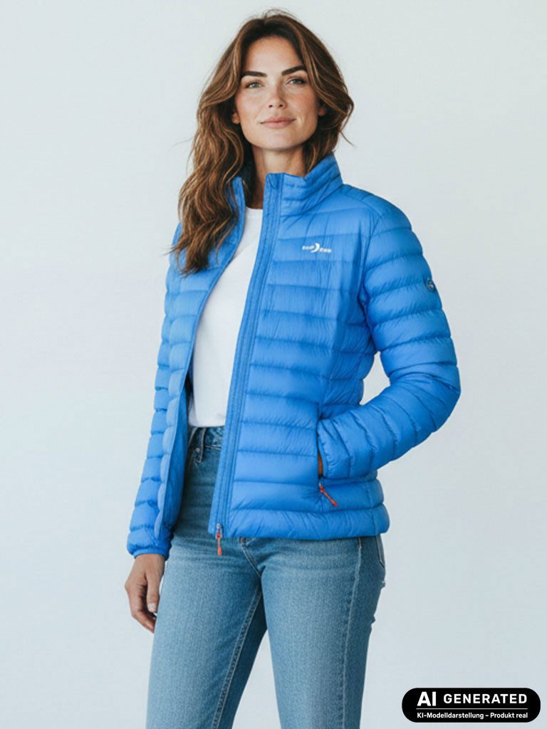 Blue Wave Steppjacke Damen Jacke Ornella gesteppt Stehkragen - Damenjacke inkl. Packbeutel Leichte Übergangsjacke, 2-Wege-Reißverschluss, Reißverschlusstaschen