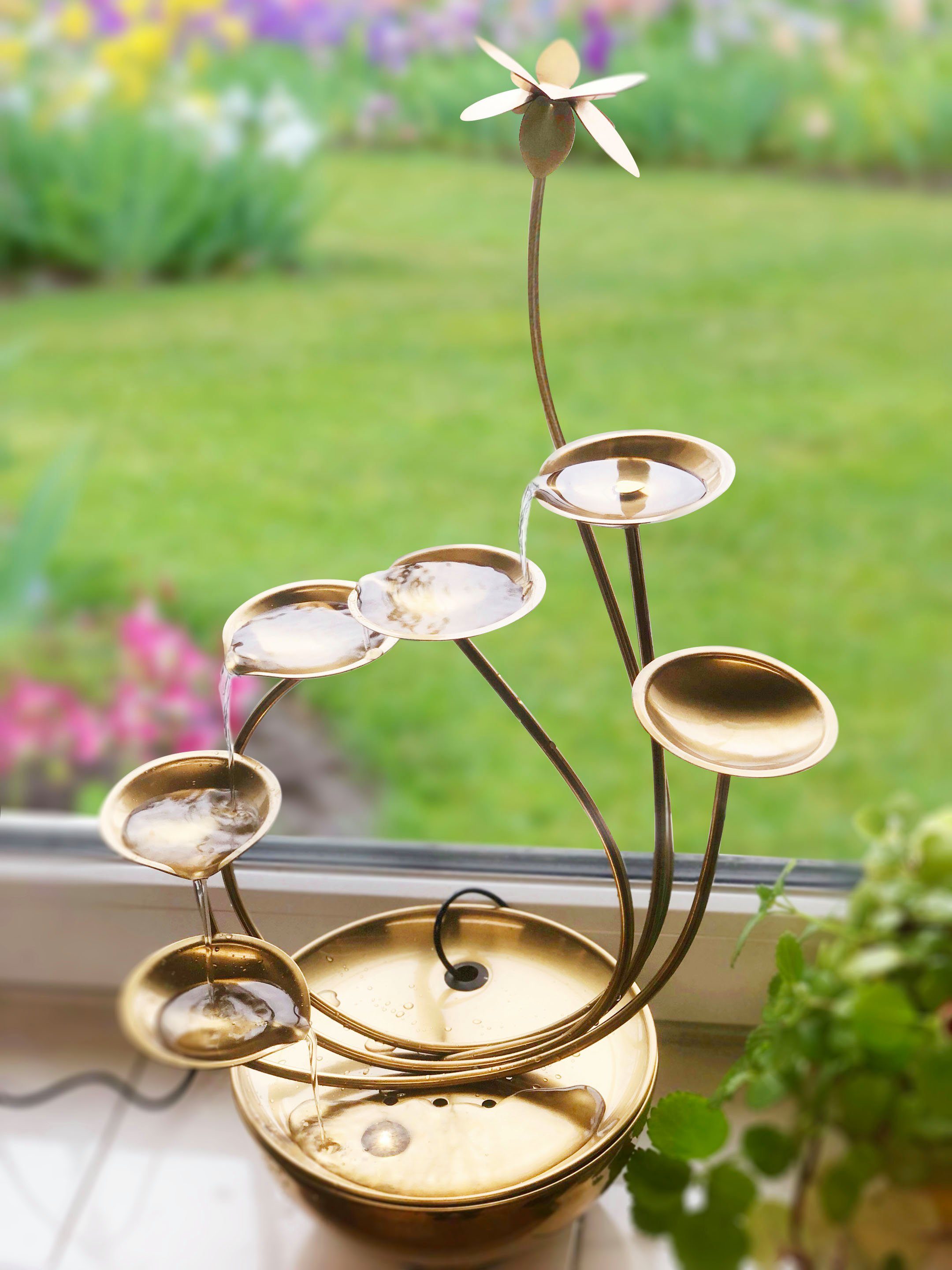 Köhko Zimmerbrunnen KÖHKO® Zimmerbrunnen Goldblumentopf mit günstig online kaufen