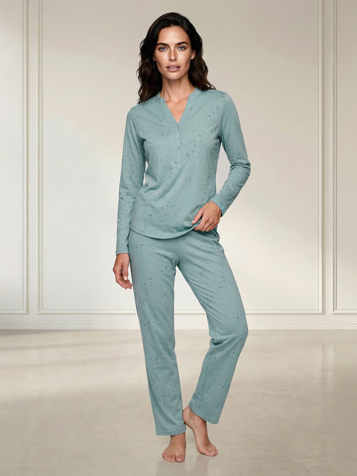 Pyjama Pyjama Set Langarm - Sterne