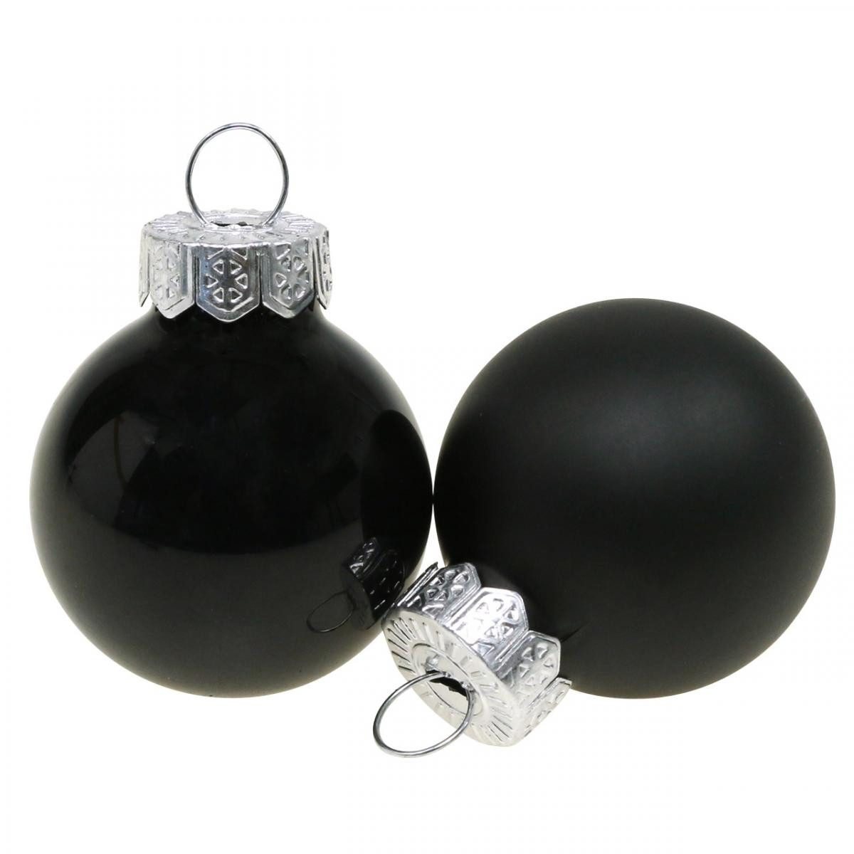 Kaemingk Weihnachtsbaumkugel Edle Mini Christbaumkugeln aus Glas für festliche Dekoration, 22 Stück