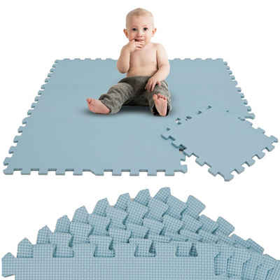 LittleTom Puzzlematte 9 Teile Spielmatte Baby Puzzlematte Krabbelmatte, 30x30cm Bodenmatte Kinderzimmer