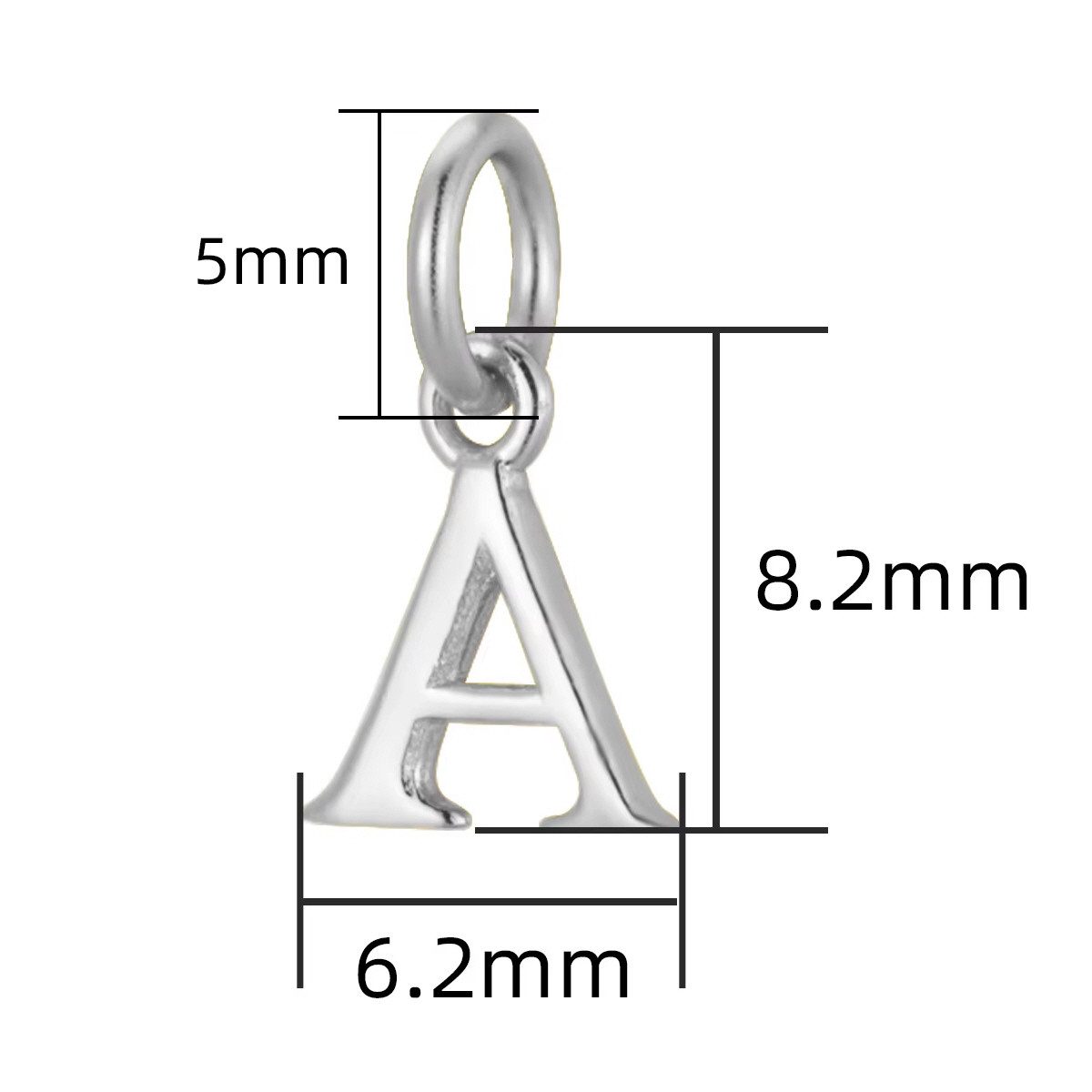 ELLAWIL Buchstabenanhänger Silberkette mit Buchstaben Anhänger Halskette Buchstabe " A " (verschiedene Kettenlängen: ca. 40 cm, ca. 45 cm, ca. 50 cm, ca. 45 cm + 5 cm verlängerbar, Sterlingsilber 925, GESCHENKIDEE), inklusive Geschenkschachtel
