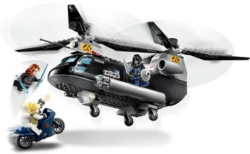 LEGO® Konstruktionsspielsteine LEGO® Marvel - Black Widows Hubschrauber-Verfolgun, (Set, 271 St)