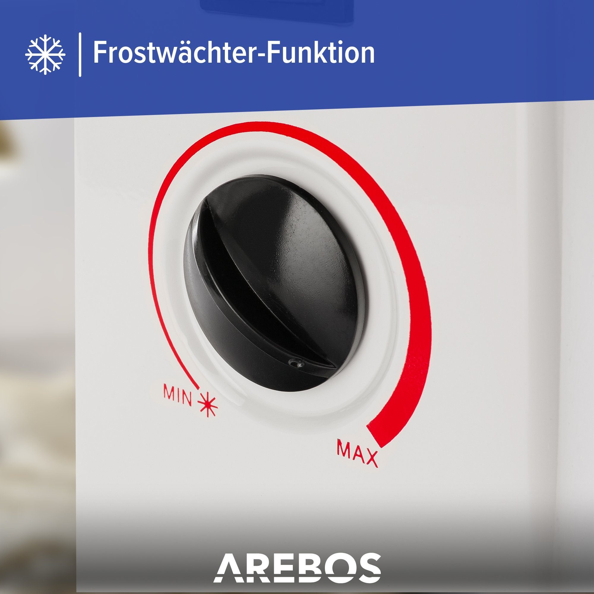 Arebos Konvektor 2x Standfüße, 2000 2000 Frostwächter-Funktion, W Watt, Thermostat
