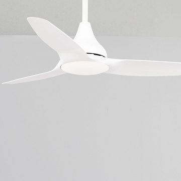 Kunstbaum LED Deckenventilator Samoa in Weiß 18W 700lm, Nova Luce, Höhe 48 cm, Ventilatoren