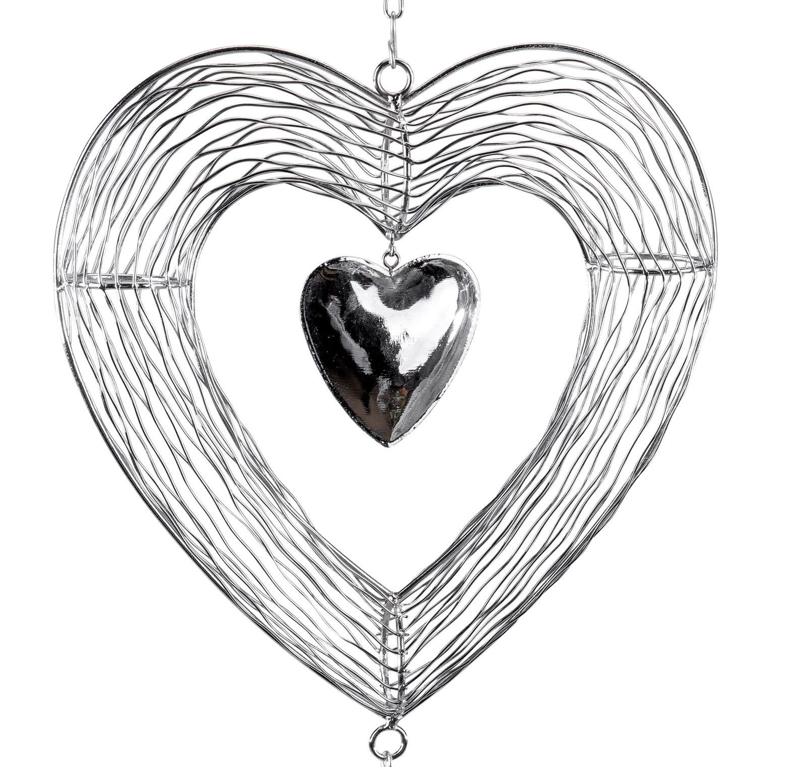 formano Sammelfigur XXL Deko Fensterhänger Girlande Herz 25cm Metall Mobile günstig online kaufen