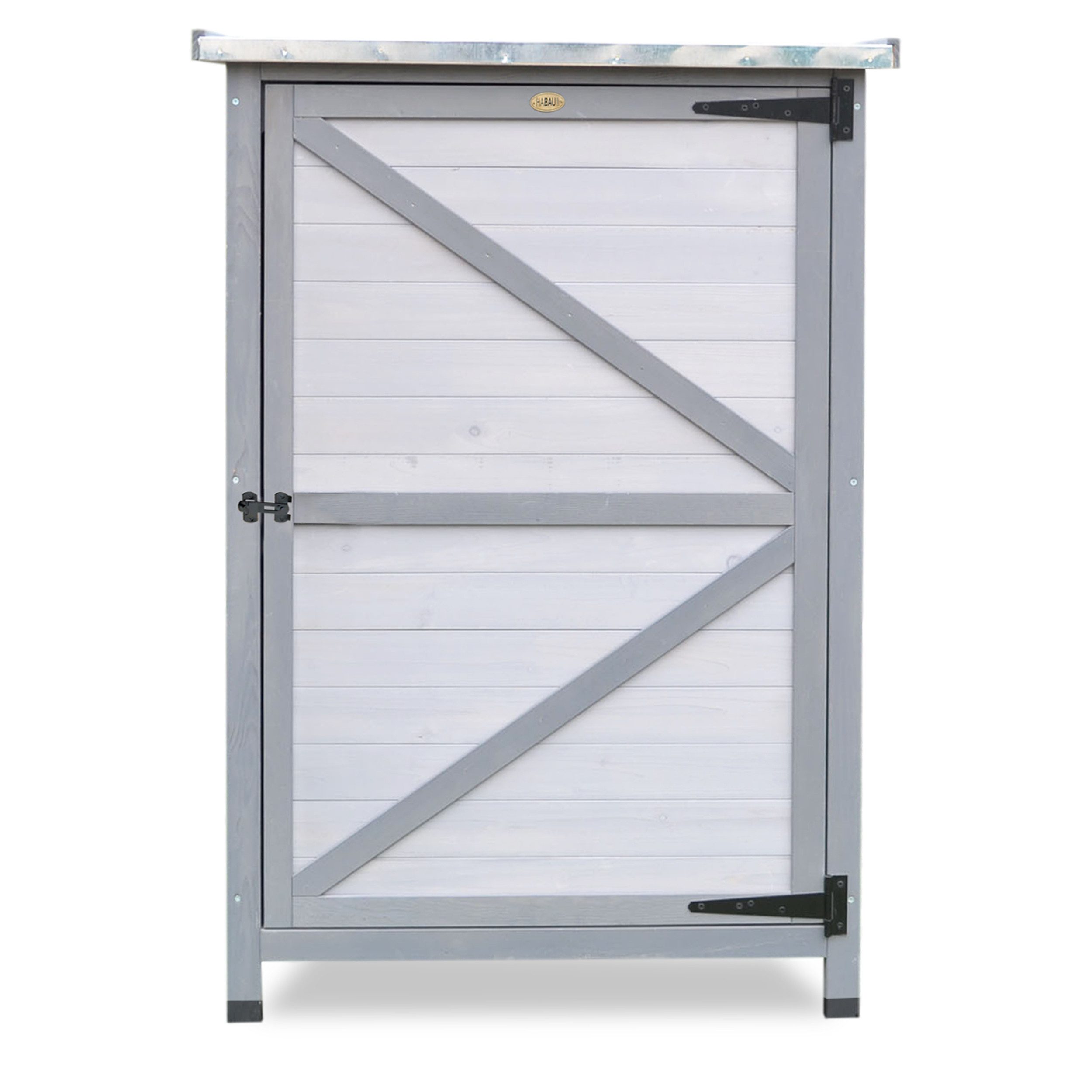 HABAU Geräteschrank Flachdach mit Blechdach, zweifarbig günstig online kaufen